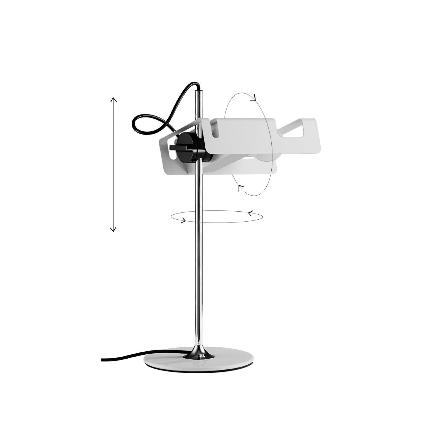 Spider Table Lamp | Metal Enameled Finish | White or Black