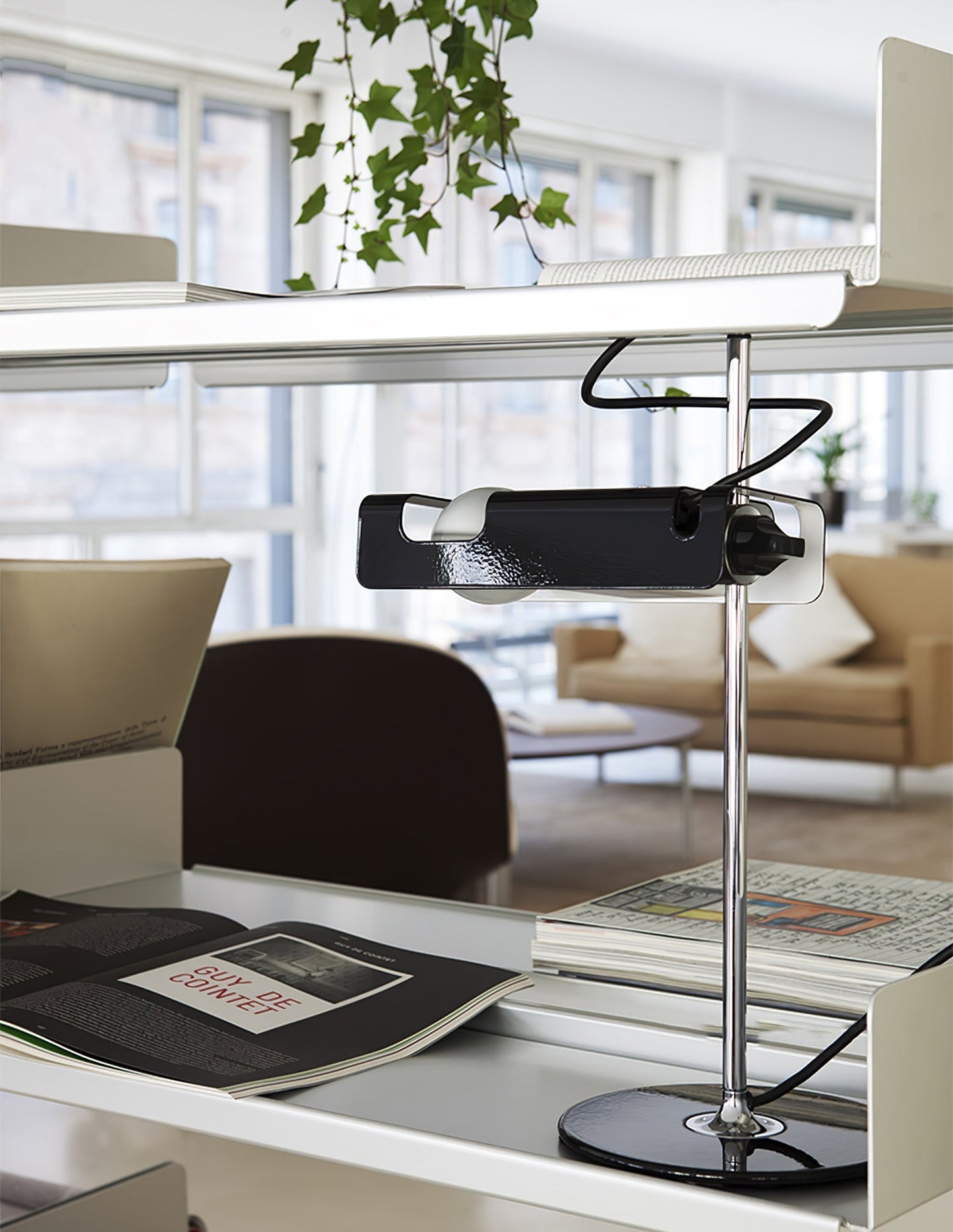 Spider Table Lamp | Metal Enameled Finish | White or Black