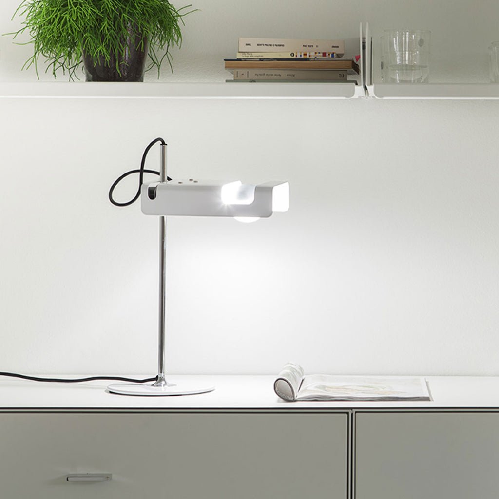 Spider Table Lamp | Metal Enameled Finish | White or Black