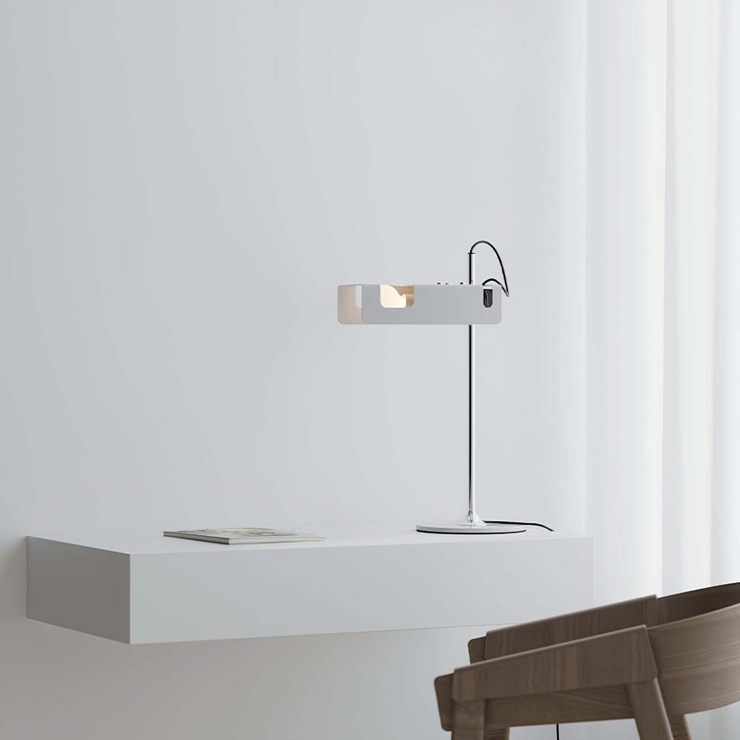 Spider Table Lamp | Metal Enameled Finish | White or Black