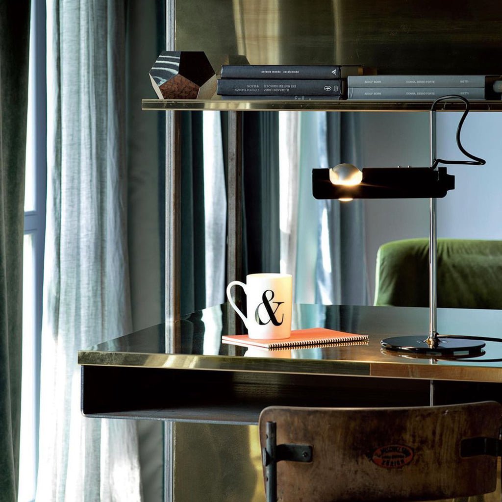 Spider Table Lamp | Metal Enameled Finish | White or Black