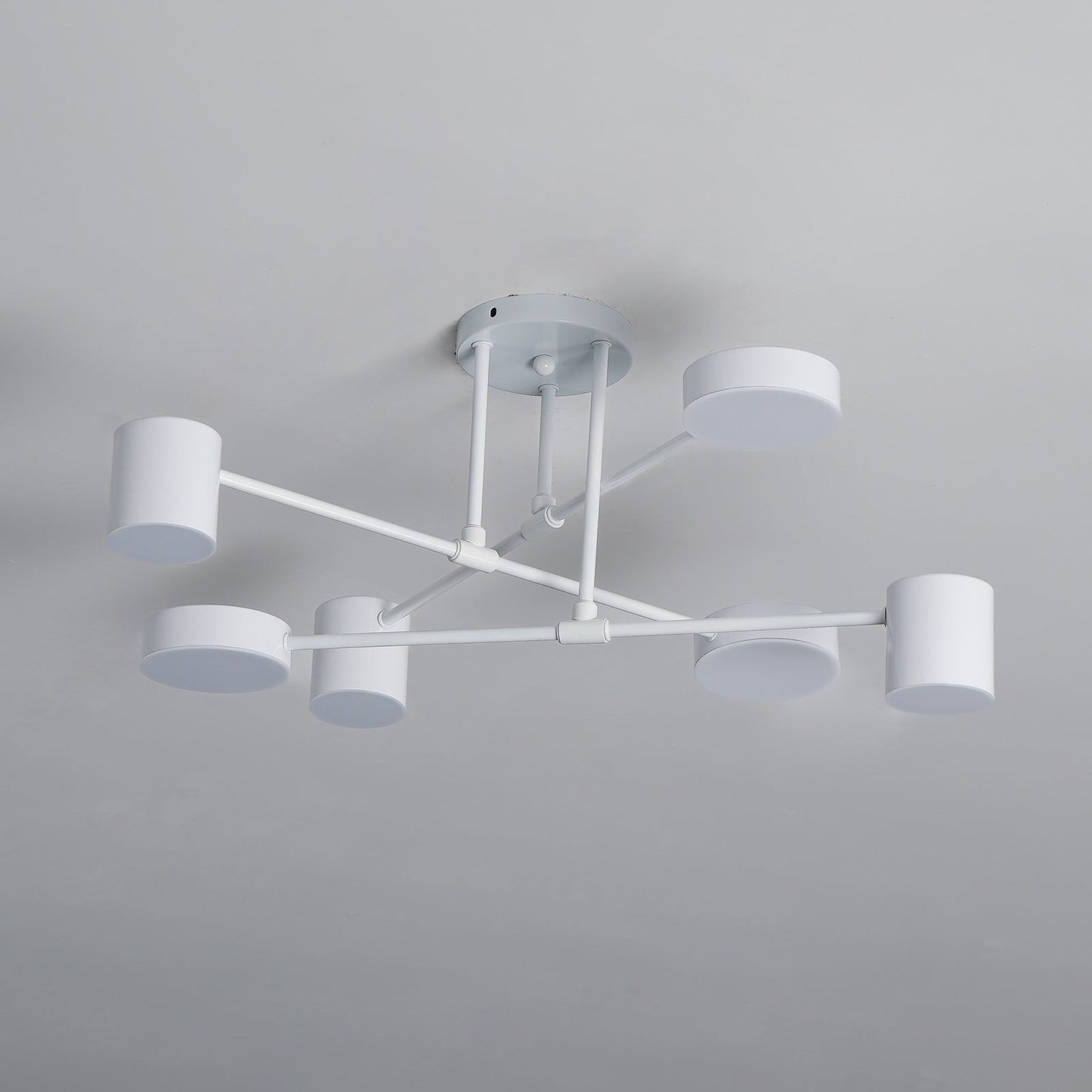 Gold Sputnik Ceiling Light | Multi-Arm Metal Frame with Integrated LED | 6 Shades