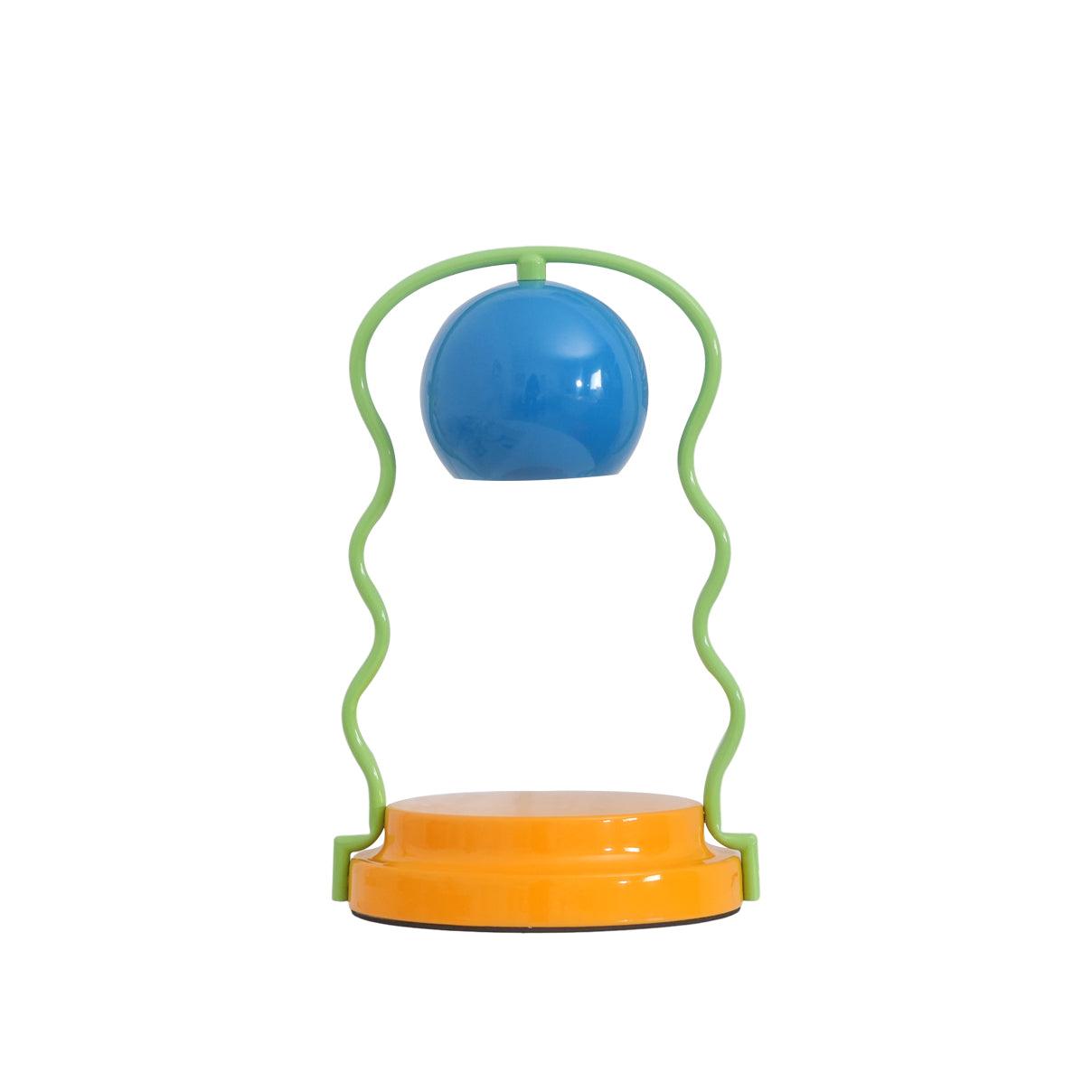 Squiggle Table Lamp | Metal Base | Blue or Yellow