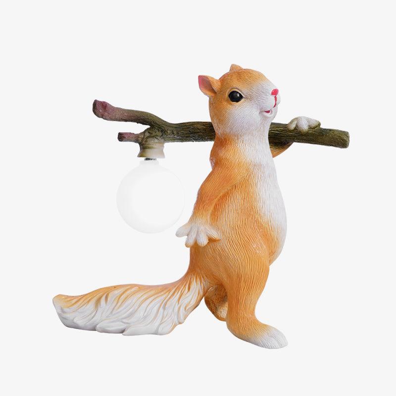 Squirrel Table Lamp | High-Quality Resin | Yellow Finish