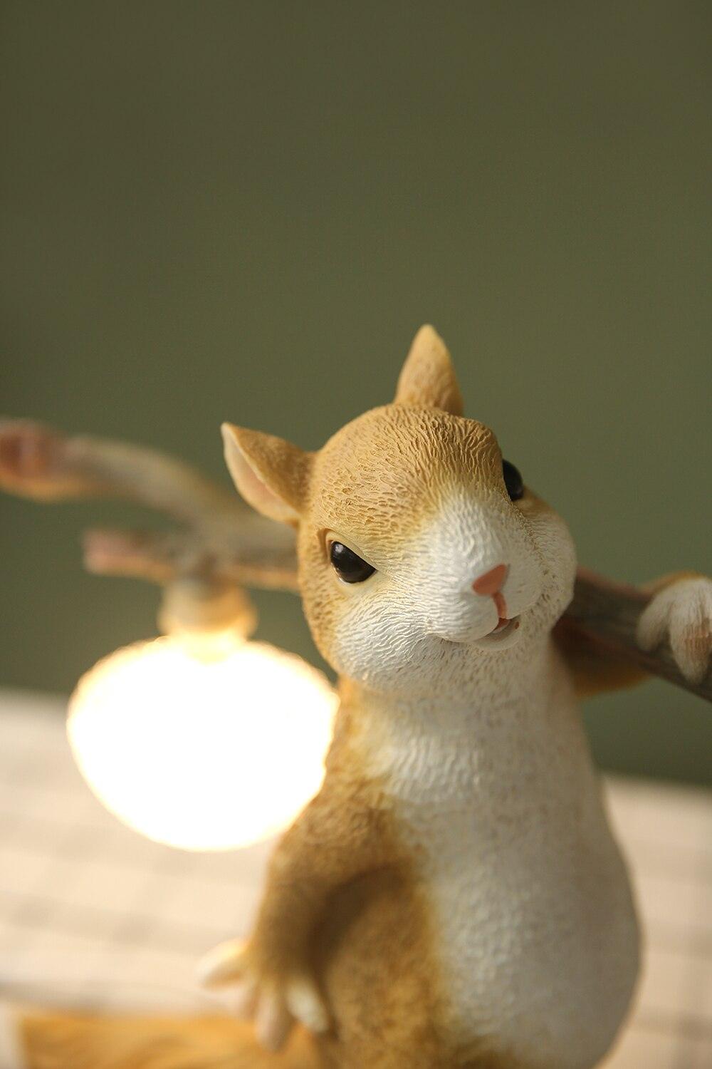 Squirrel Table Lamp | High-Quality Resin | Yellow Finish