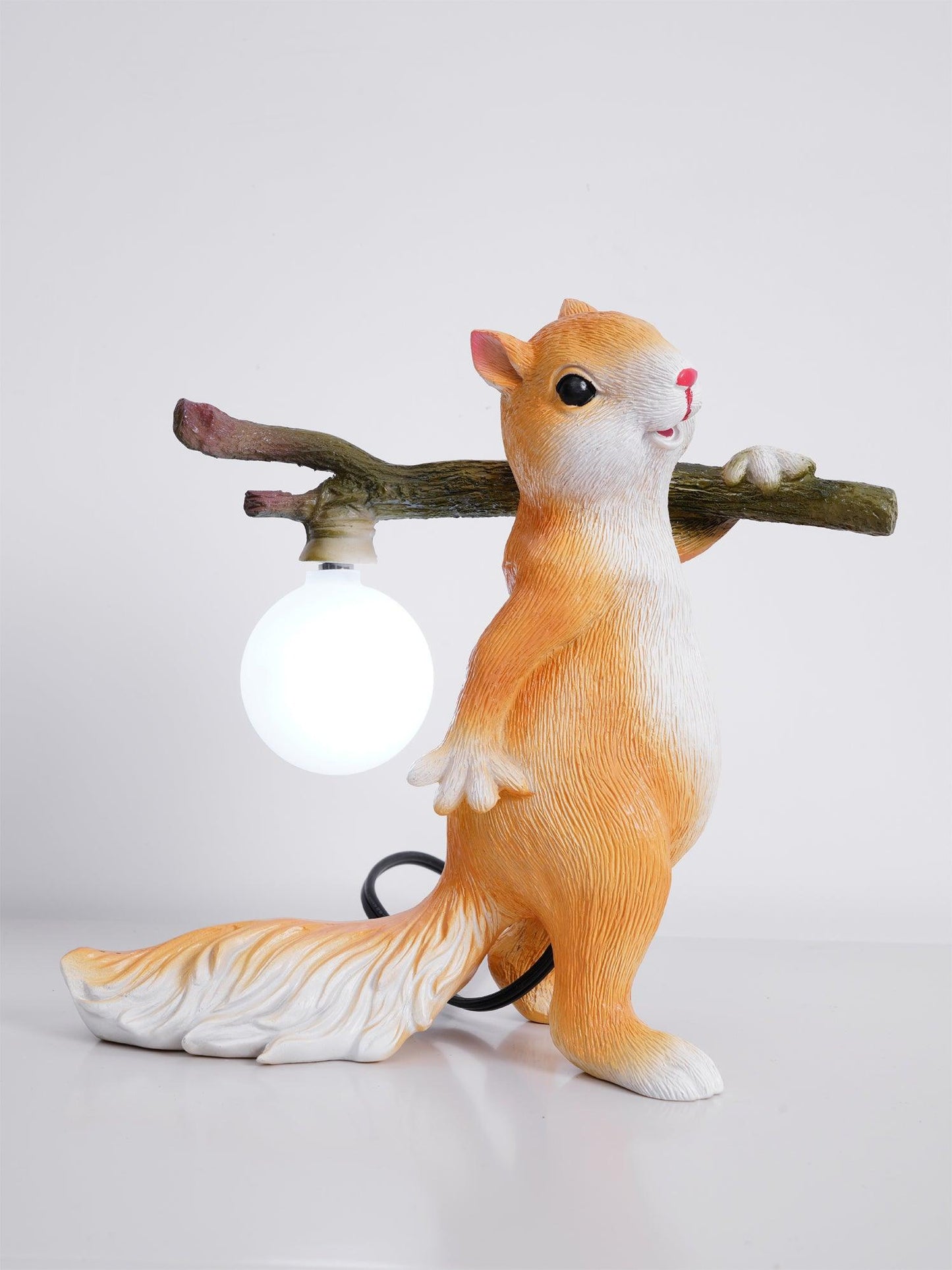 Squirrel Table Lamp | High-Quality Resin | Yellow Finish