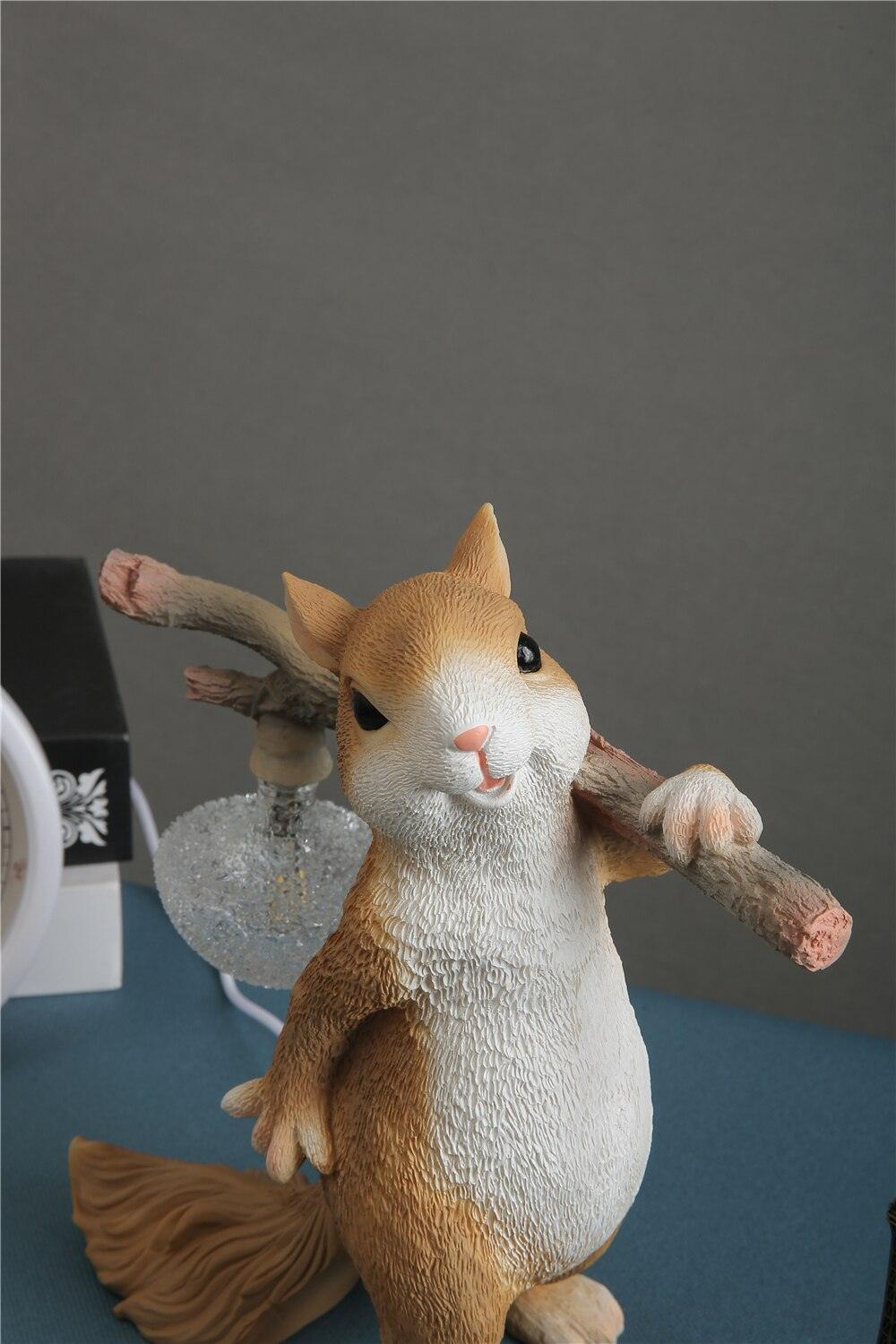 Squirrel Table Lamp | High-Quality Resin | Yellow Finish