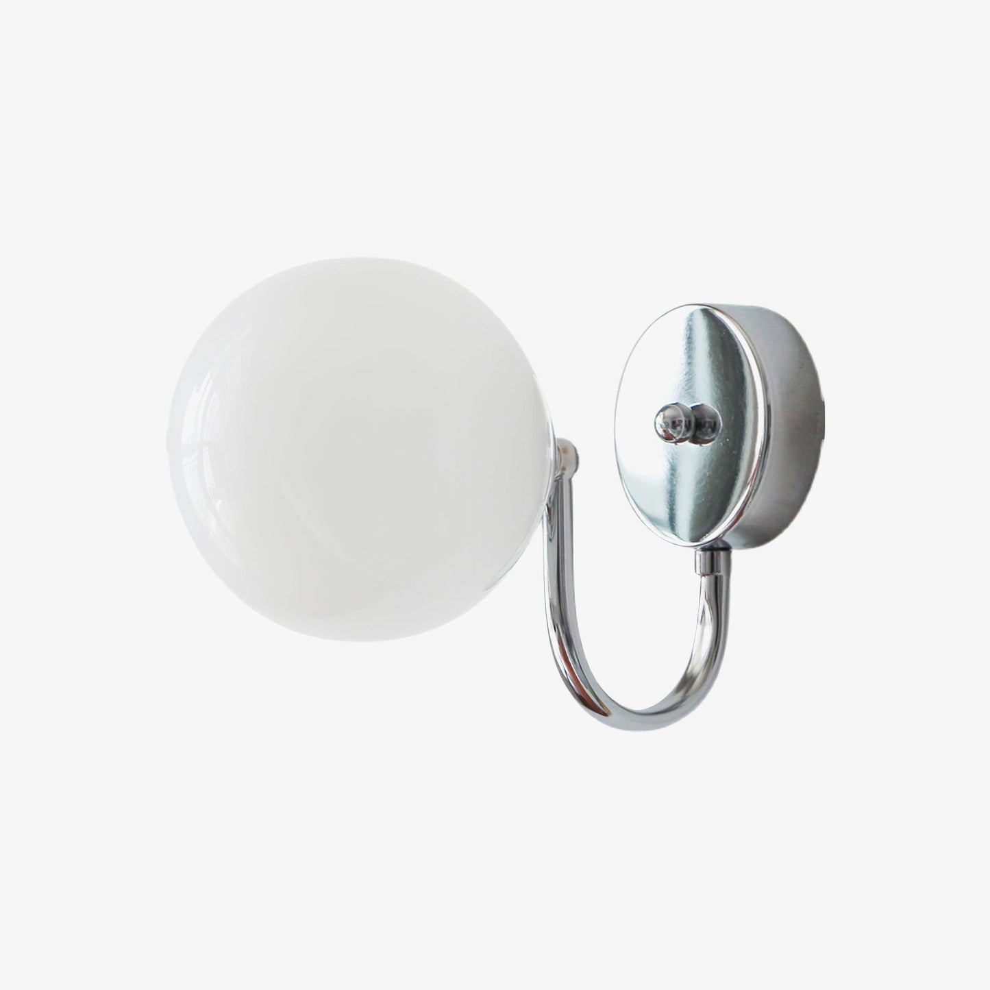 Glass Wall Sconce | Chrome Iron & Glass | Set of 2