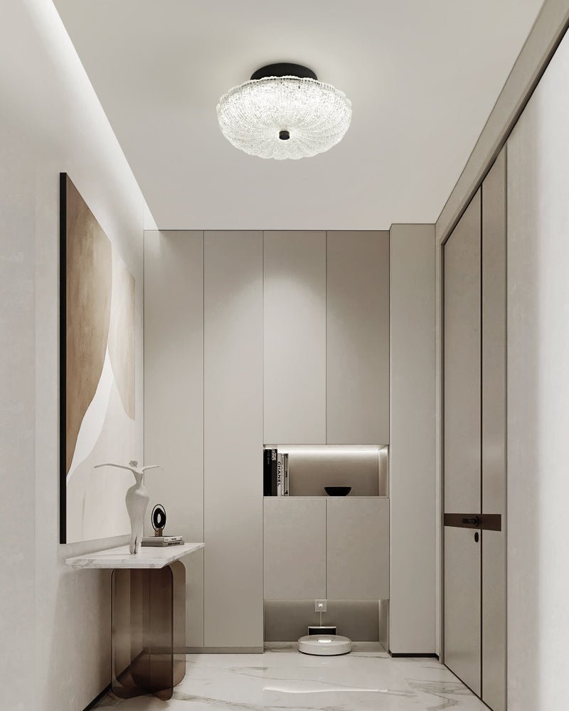 Starlit Ceiling Light | Crystal Glass & Brass | 20cm Diameter