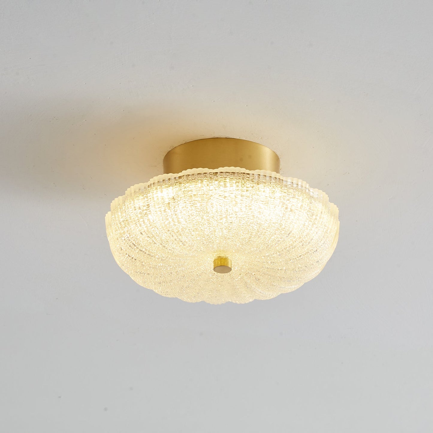 Starlit Ceiling Light | Crystal Glass & Brass | 20cm Diameter
