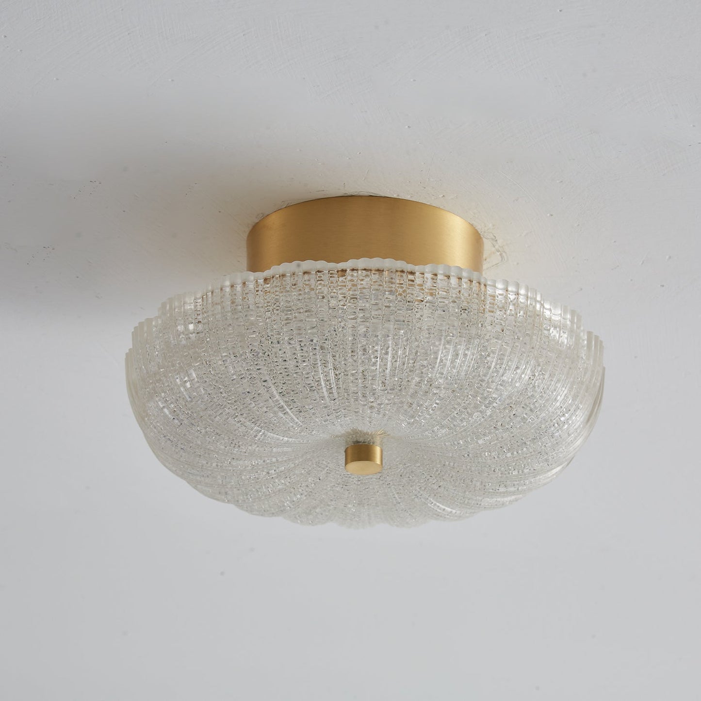 Starlit Ceiling Light | Crystal Glass & Brass | 20cm Diameter