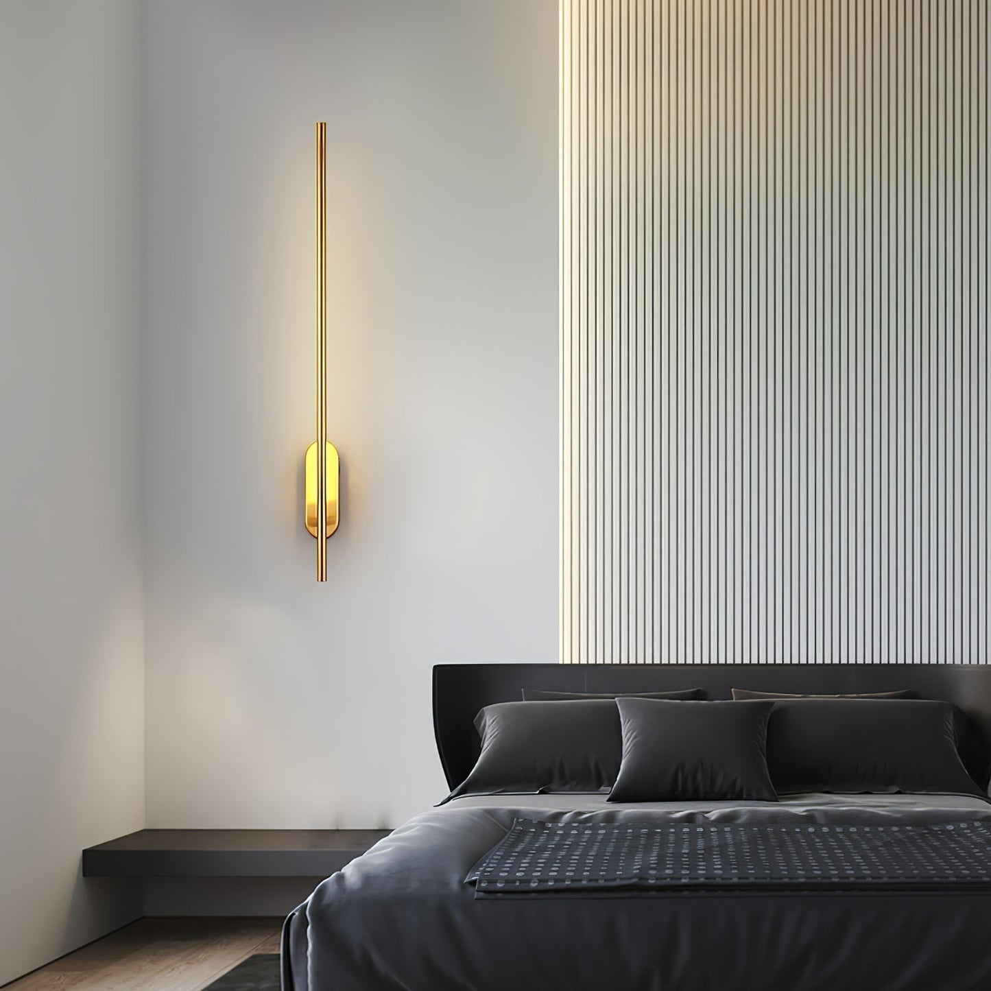 Stick Shaped Plug-In Sconce | Handcrafted Iron & Acrylic | Warm, Neutral, Cool Light Options
