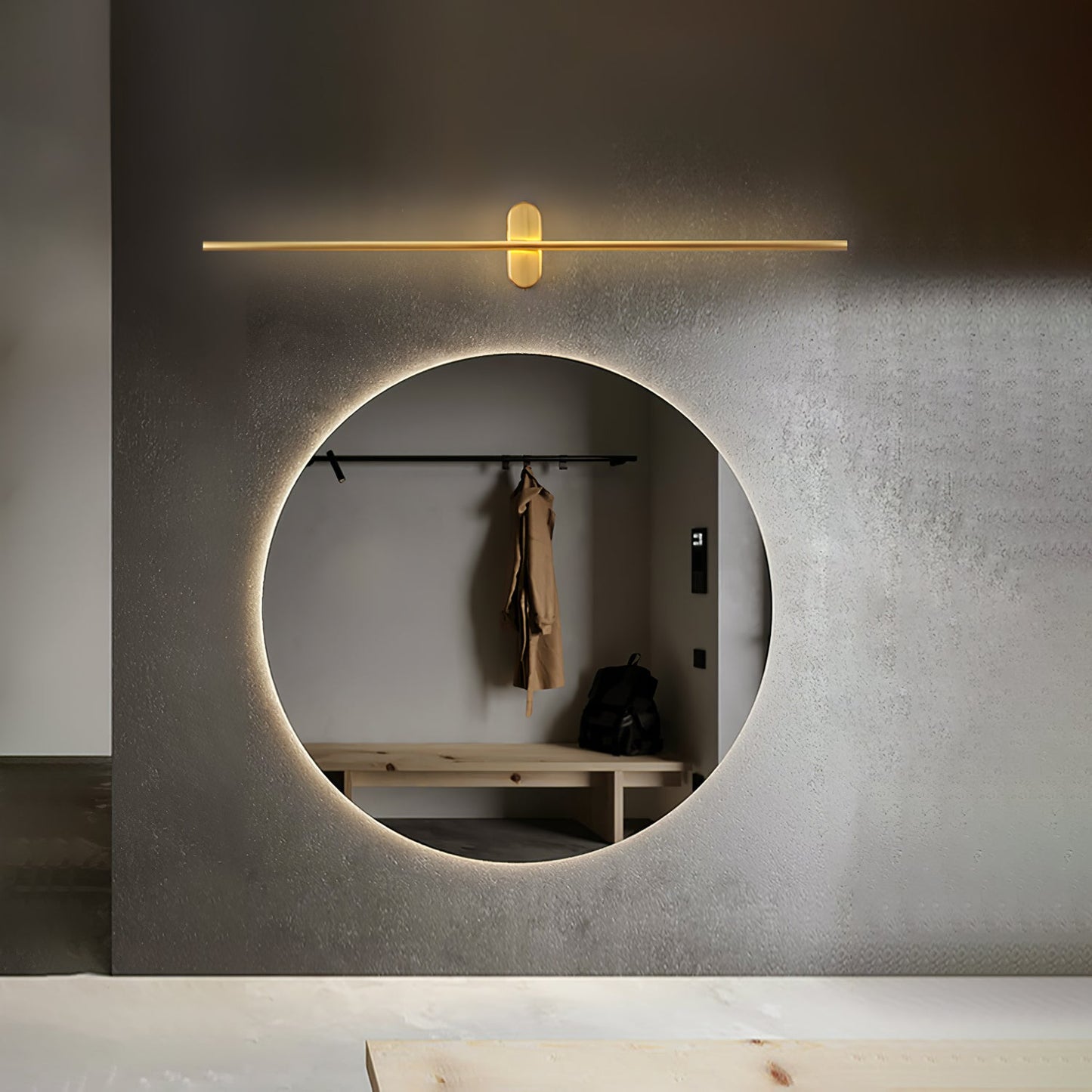 Stick Shaped Plug-In Sconce | Handcrafted Iron & Acrylic | Warm, Neutral, Cool Light Options