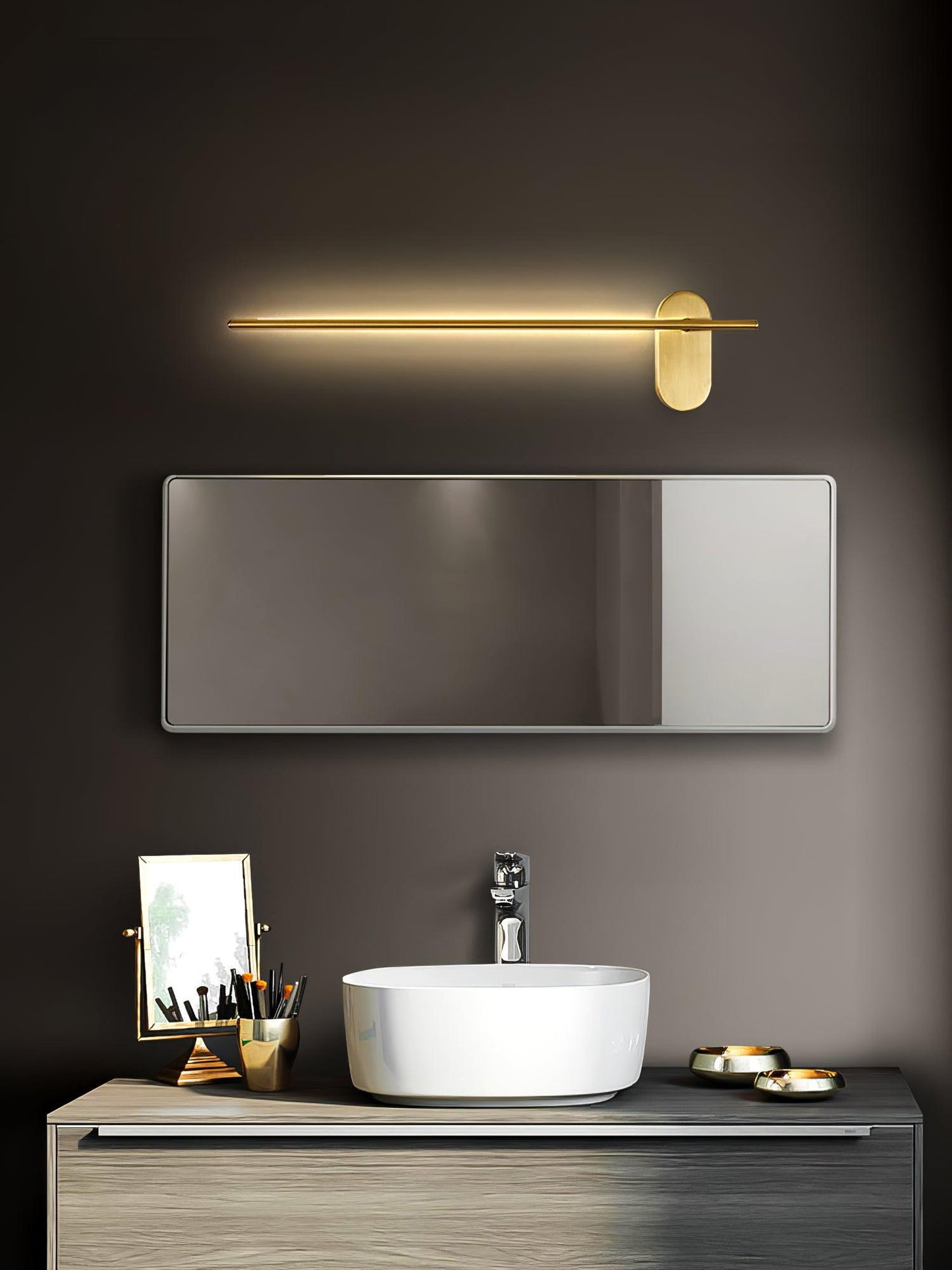 Stick Shaped Plug-In Sconce | Handcrafted Iron & Acrylic | Warm, Neutral, Cool Light Options