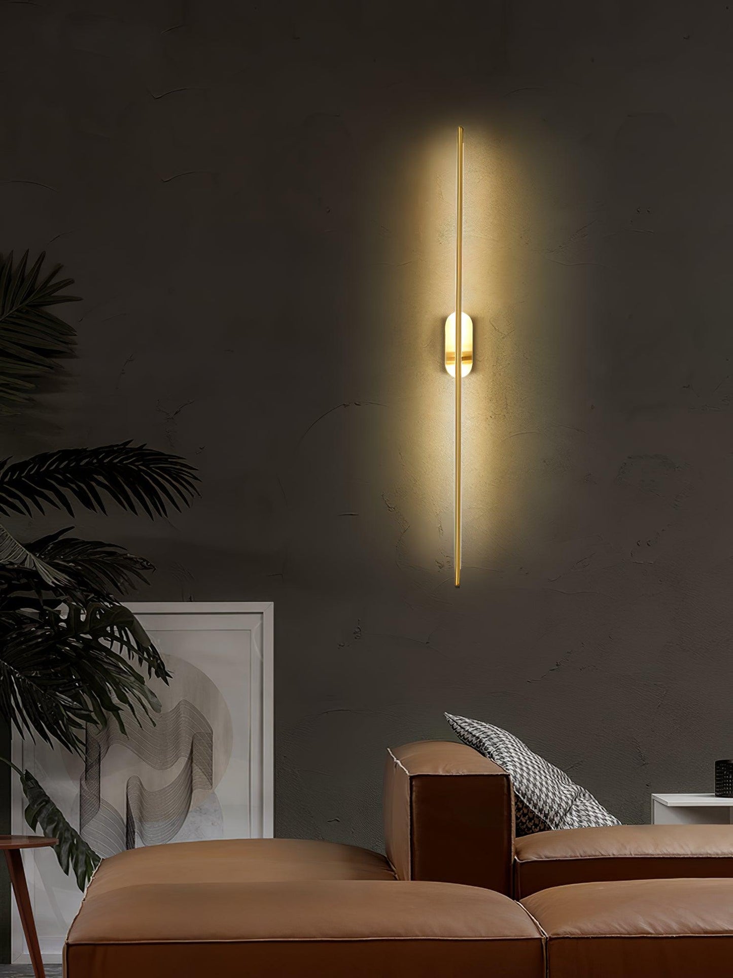 Stick Shaped Plug-In Sconce | Handcrafted Iron & Acrylic | Warm, Neutral, Cool Light Options