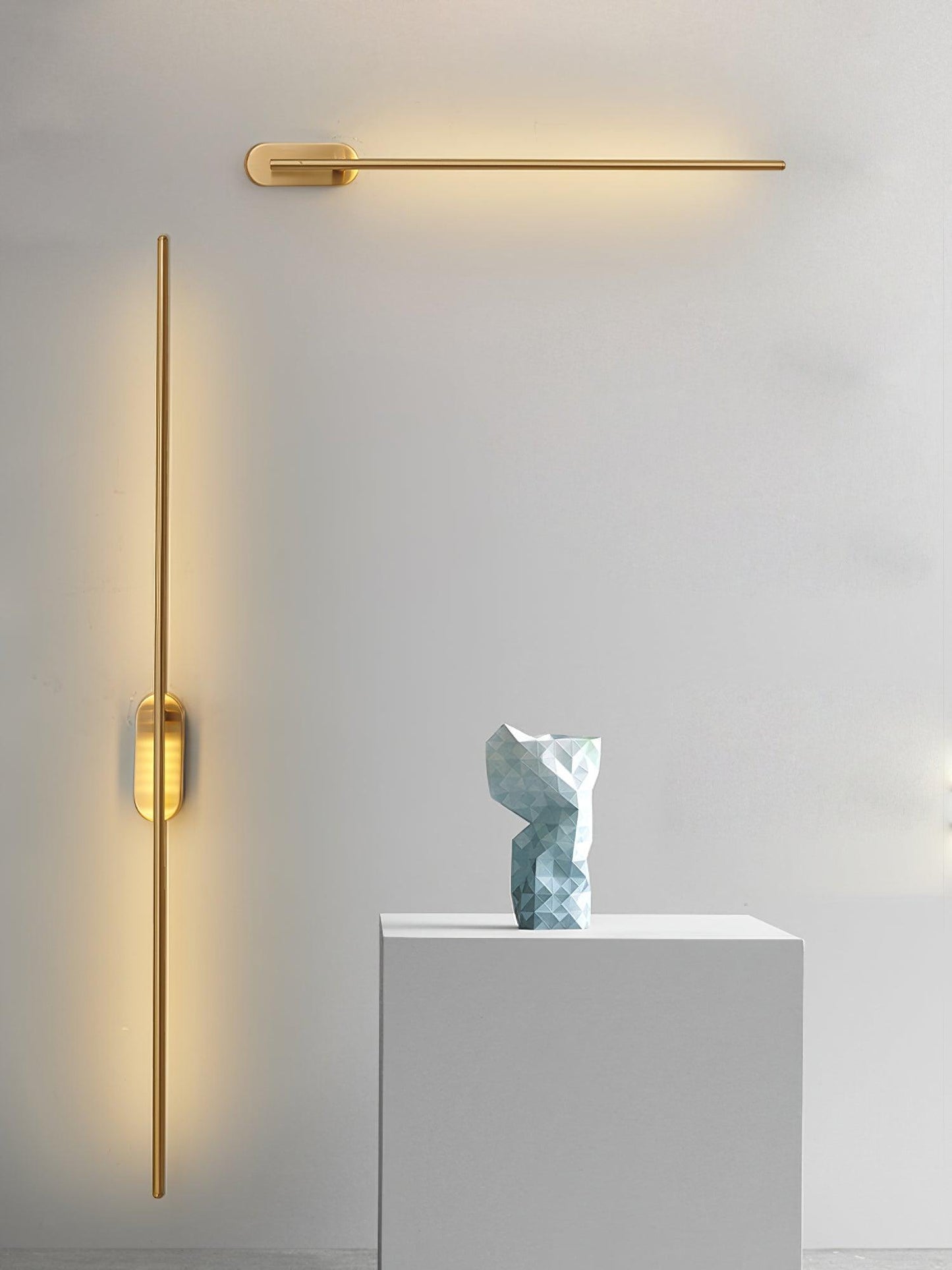 Stick Shaped Plug-In Sconce | Handcrafted Iron & Acrylic | Warm, Neutral, Cool Light Options