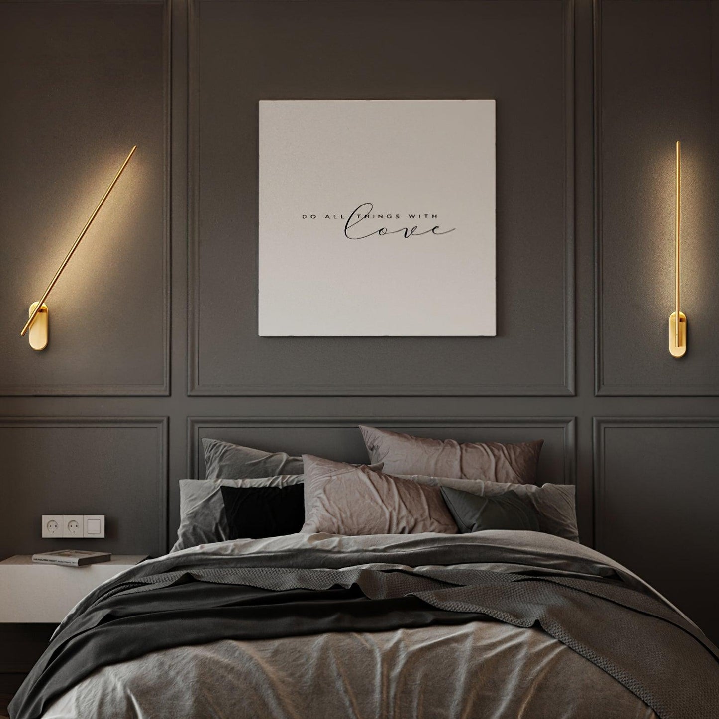 Stick Shaped Plug-In Sconce | Handcrafted Iron & Acrylic | Warm, Neutral, Cool Light Options