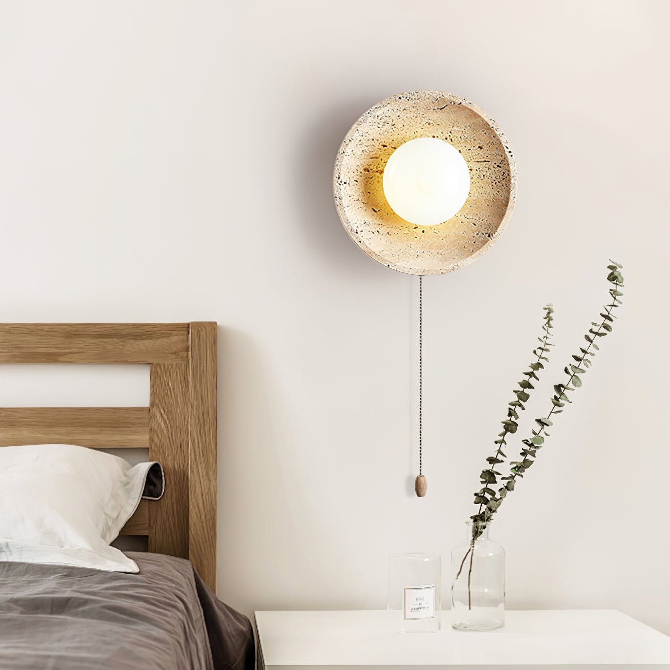 Lunar Eclipse Wall Light | Yellow Travertine | 25cm or 30cm Diameter