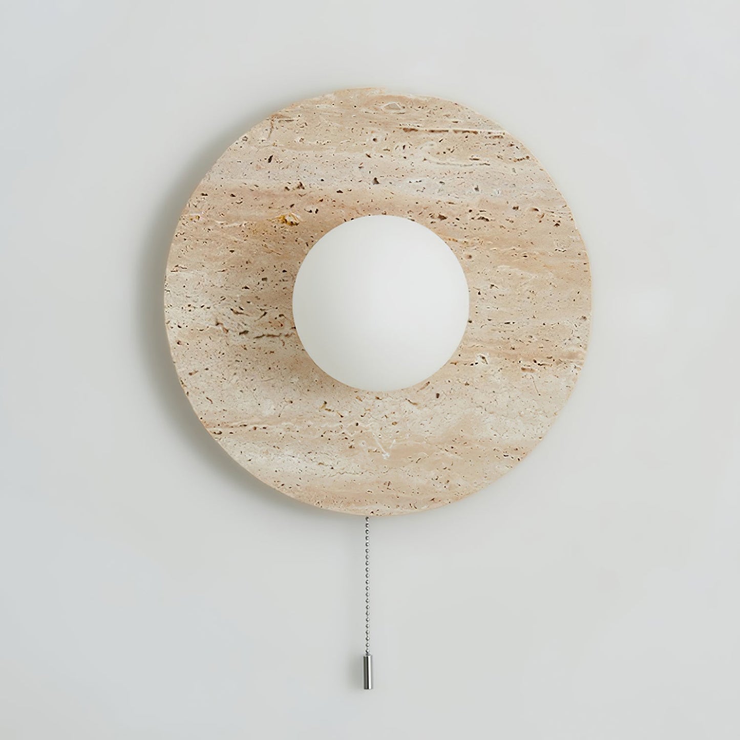 Lunar Eclipse Wall Light | Yellow Travertine | 25cm or 30cm Diameter