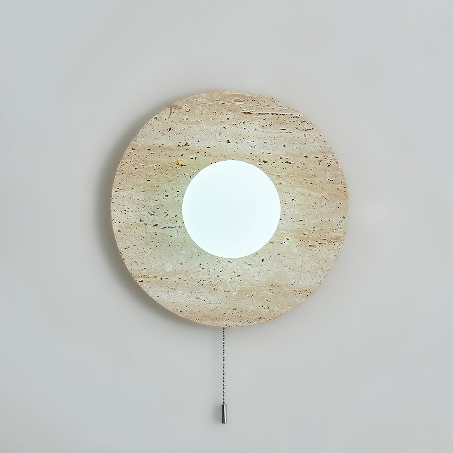 Lunar Eclipse Wall Light | Yellow Travertine | 25cm or 30cm Diameter