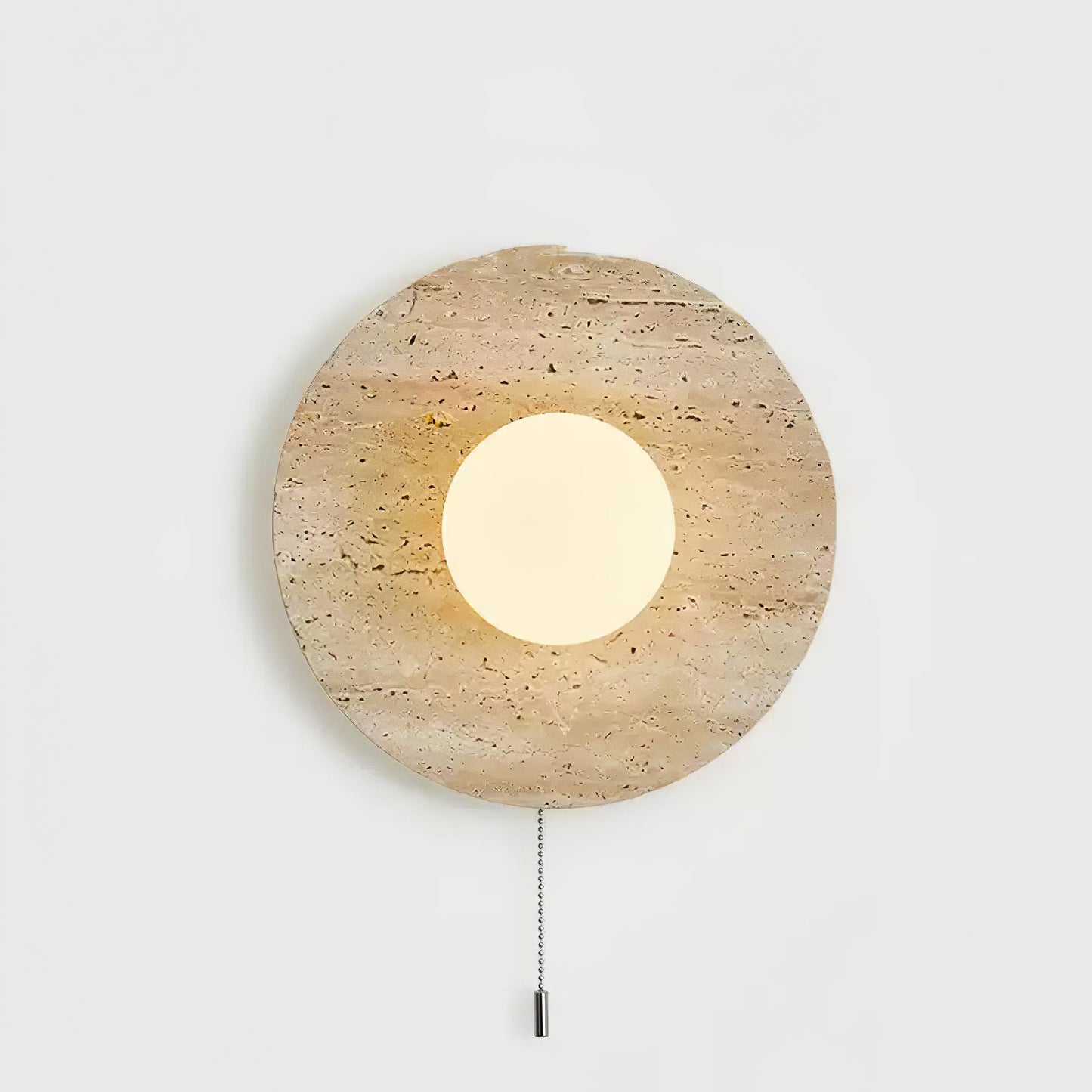 Lunar Eclipse Wall Light | Yellow Travertine | 25cm or 30cm Diameter