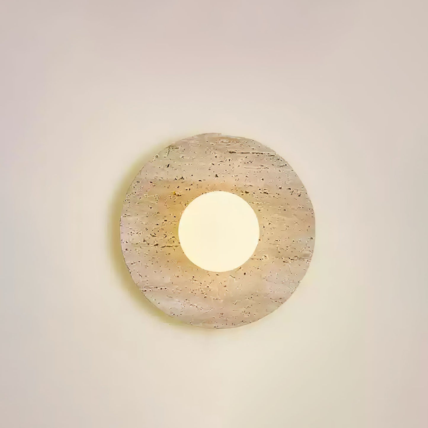 Lunar Eclipse Wall Light | Yellow Travertine | 25cm or 30cm Diameter