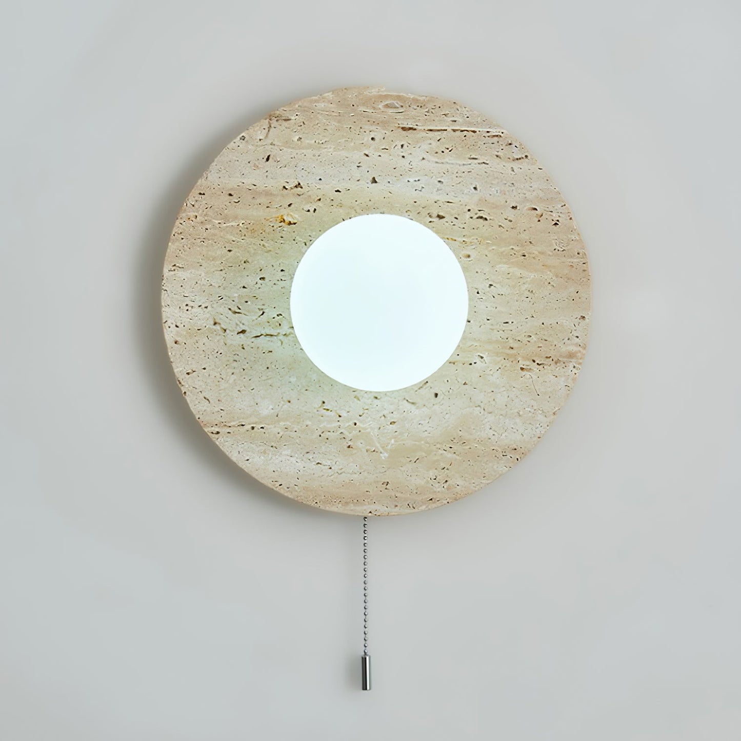 Lunar Eclipse Wall Light | Yellow Travertine | 25cm or 30cm Diameter
