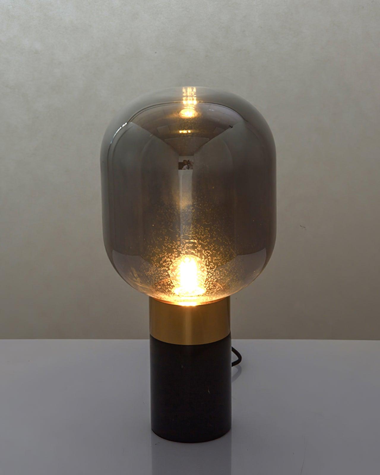 Storm Table Lamp | Glass & Marble | 23cm Diameter