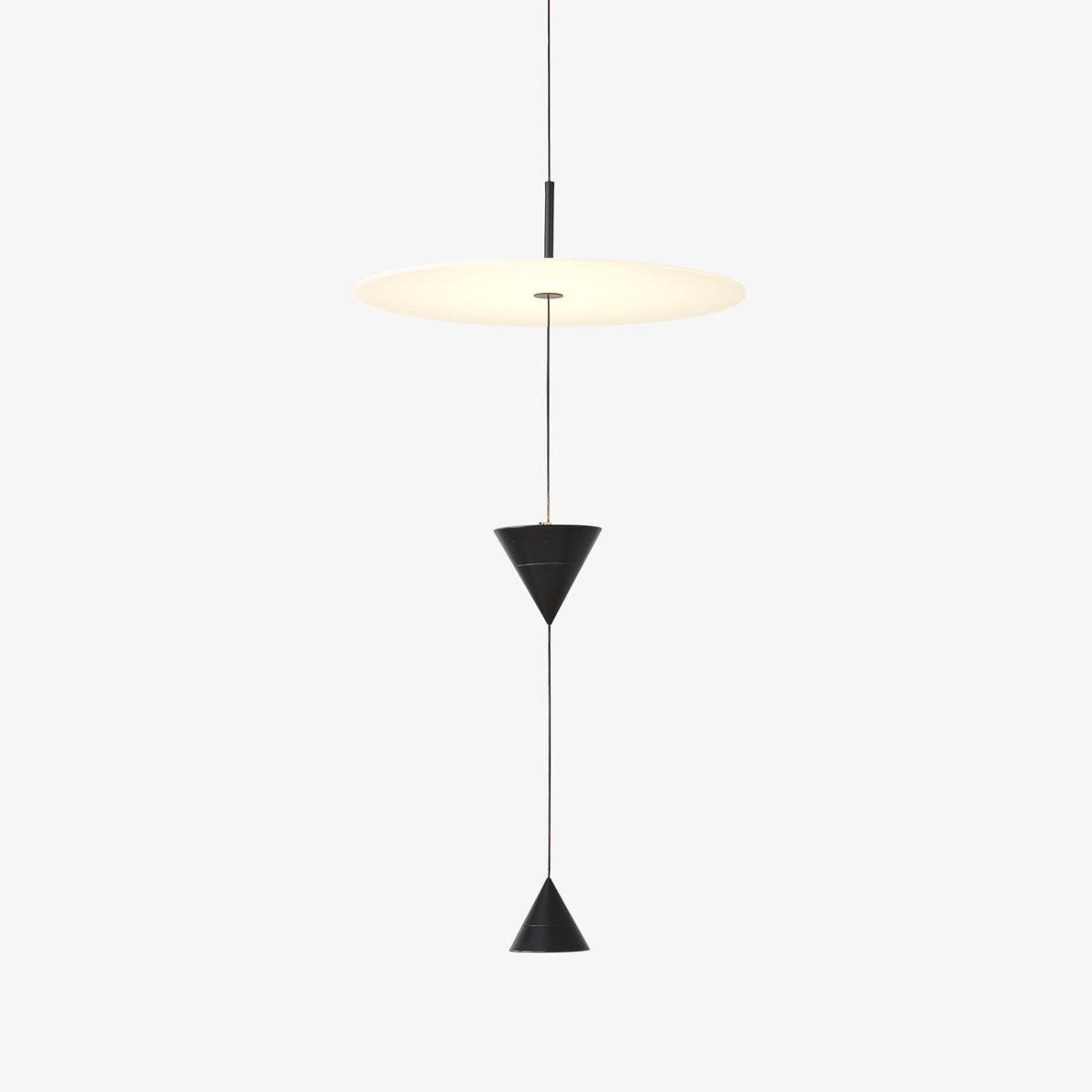 Stralunata Pendant Lamp | Minimalist Metal Design | Adjustable Height