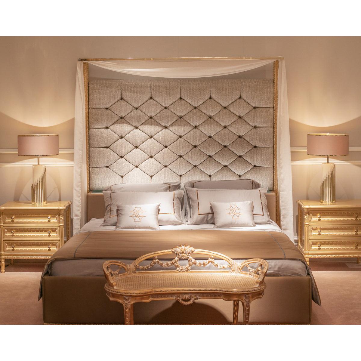 Streamline Table Lamp | White Lacquer & Gold Brass | 38cm Diameter