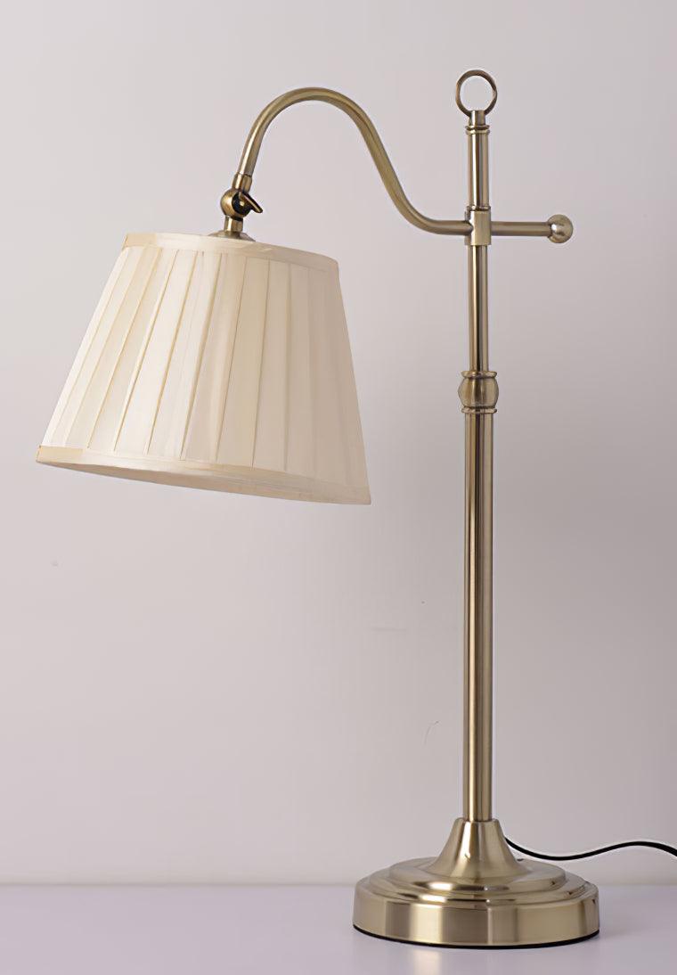 Suffolk Table Lamp | Antique Brass | Adjustable Cream Shade