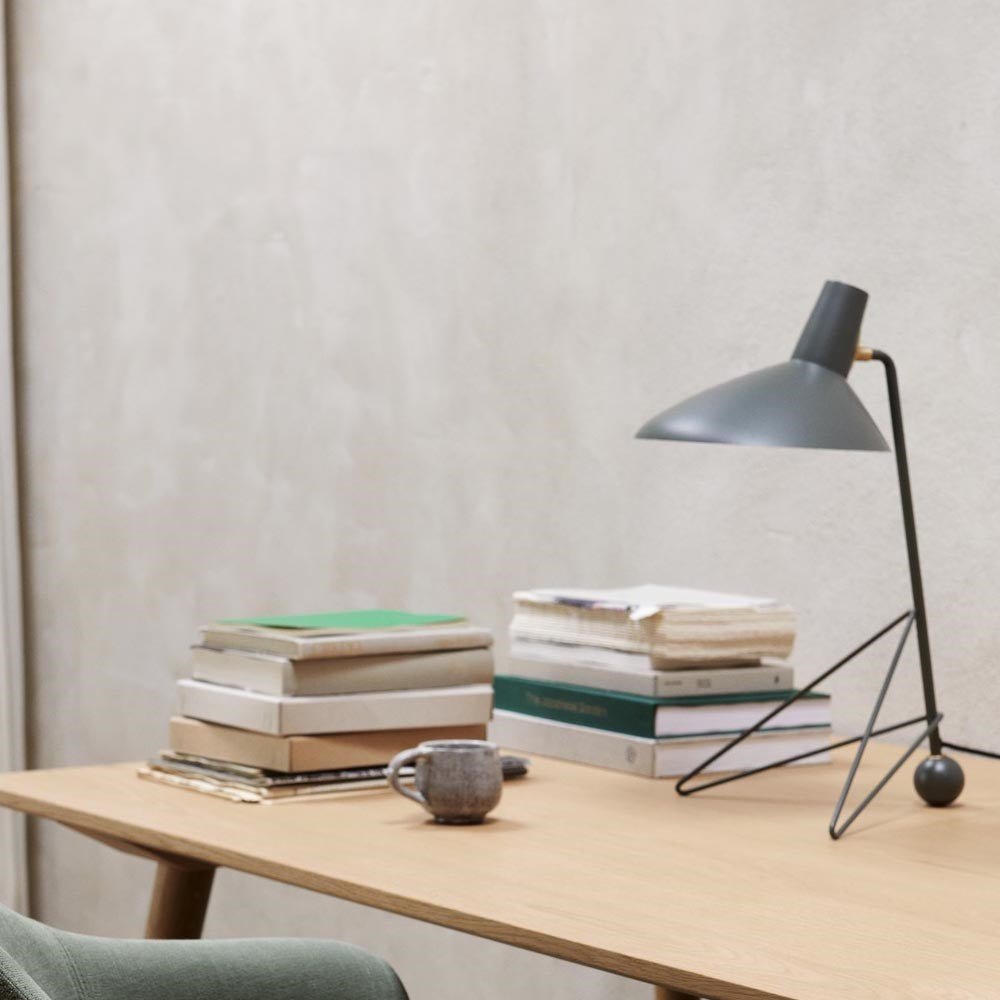 Svelte Noir Table Lamp | Matte Black Metal | 31cm Diameter