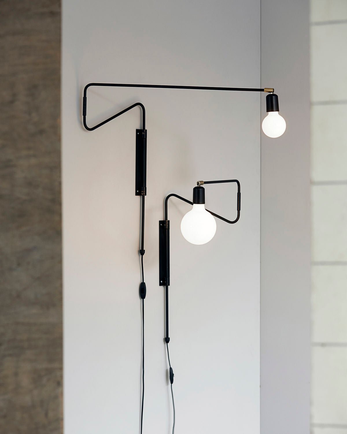 Swing Wall Lamp | Adjustable Brass & Metal | Set of 2