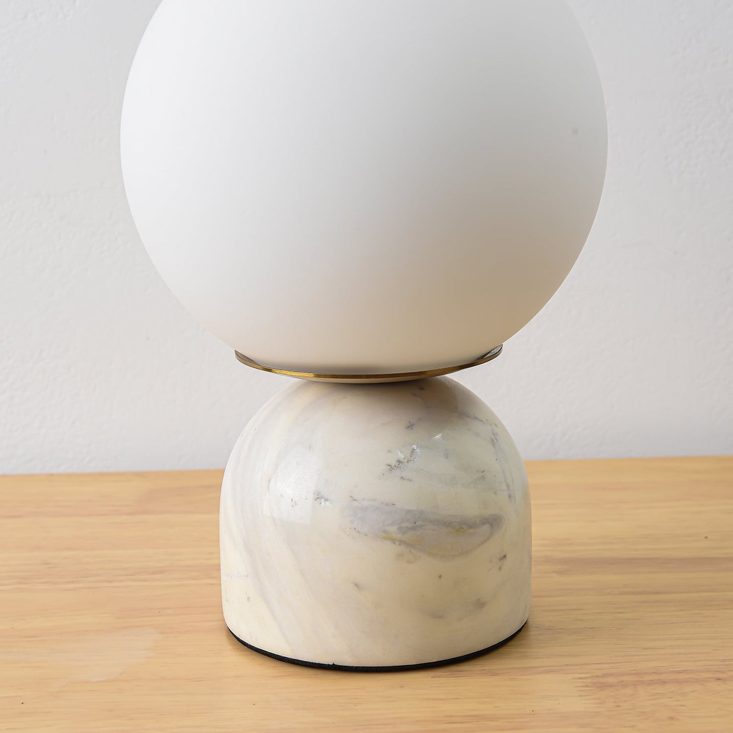 Marble Table Lamp | Elegant Glass Orb | White, Green, Black