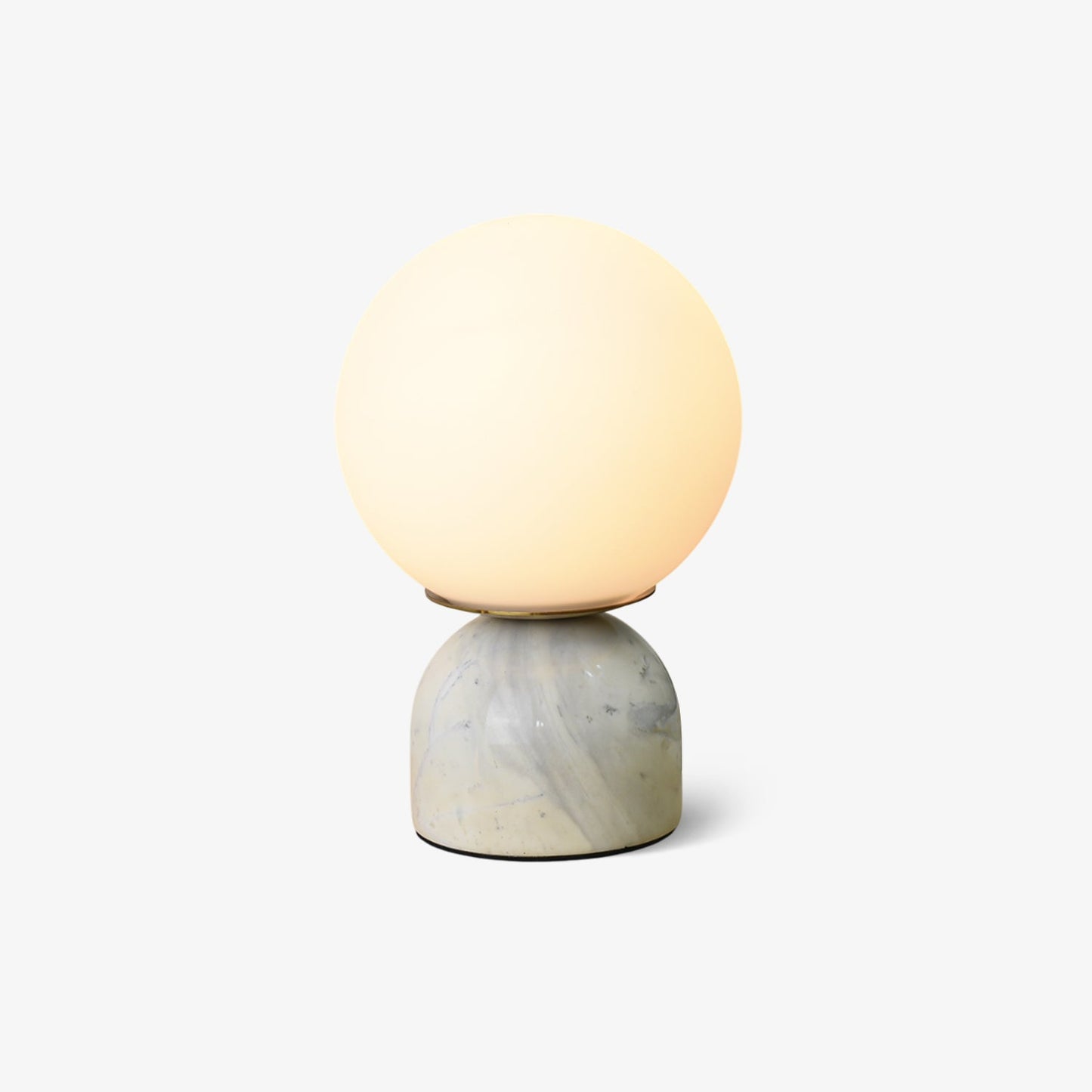 Marble Table Lamp | Elegant Glass Orb | White, Green, Black