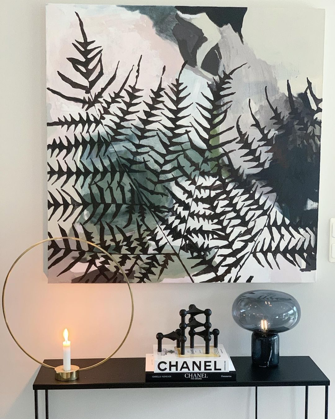 Sylvaine Table Lamp | Frosted Glass & Black Marble | 23cm or 32cm