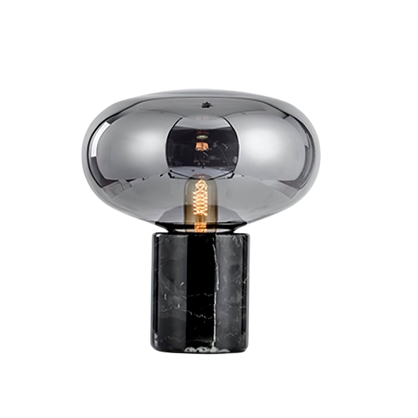 Sylvaine Table Lamp | Frosted Glass & Black Marble | 23cm or 32cm