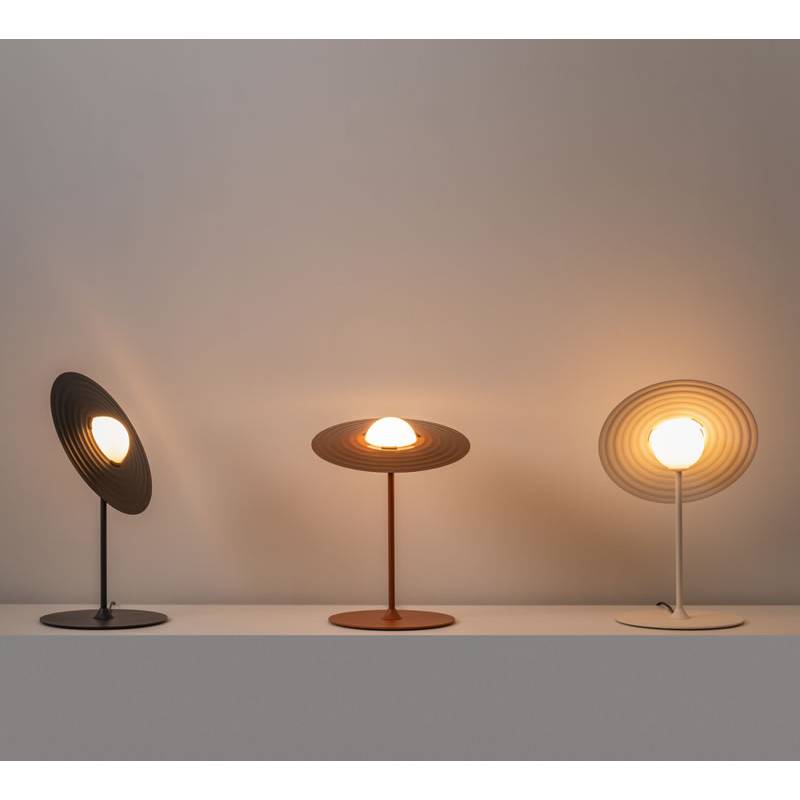 Symphony Table Lamp | Adjustable Rotating Shade | Red, Black, White