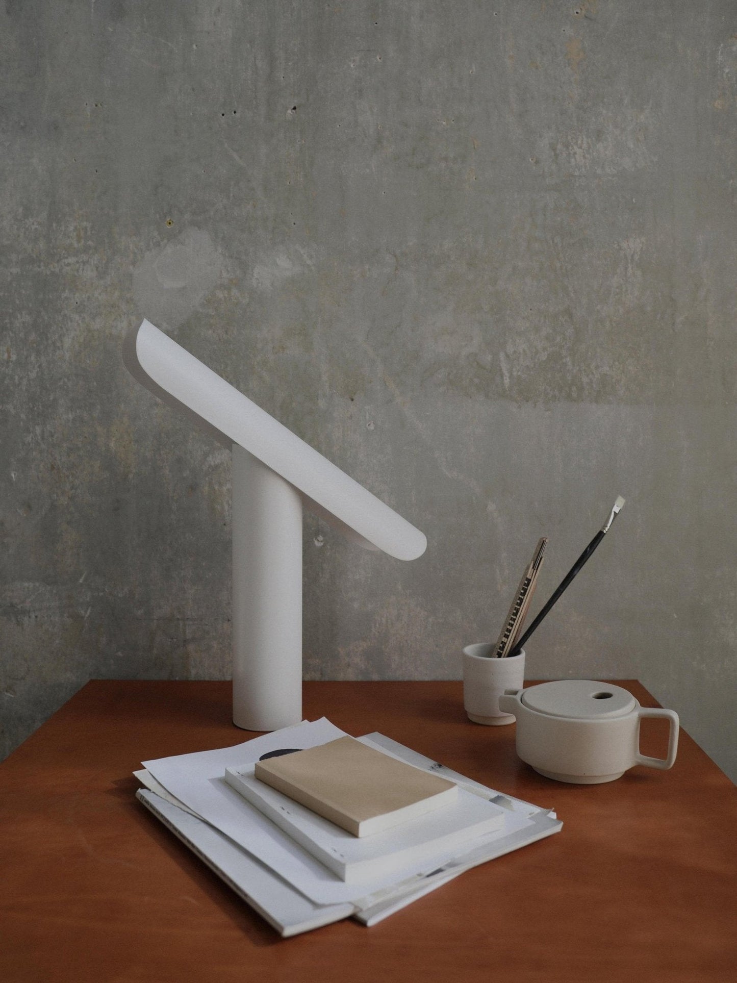 Table Lamp | Integrated LED | White, Black, Antiqued Copper