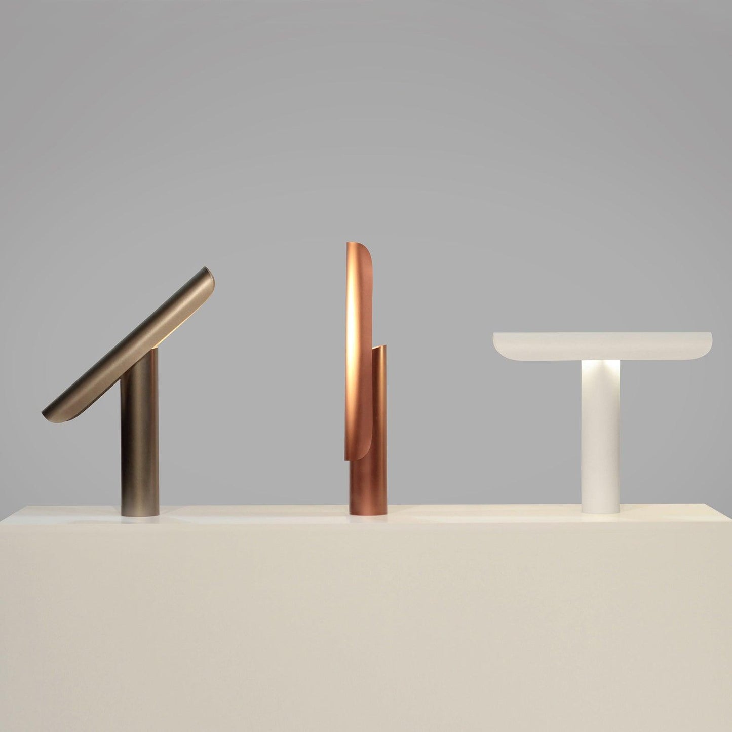 Table Lamp | Integrated LED | White, Black, Antiqued Copper