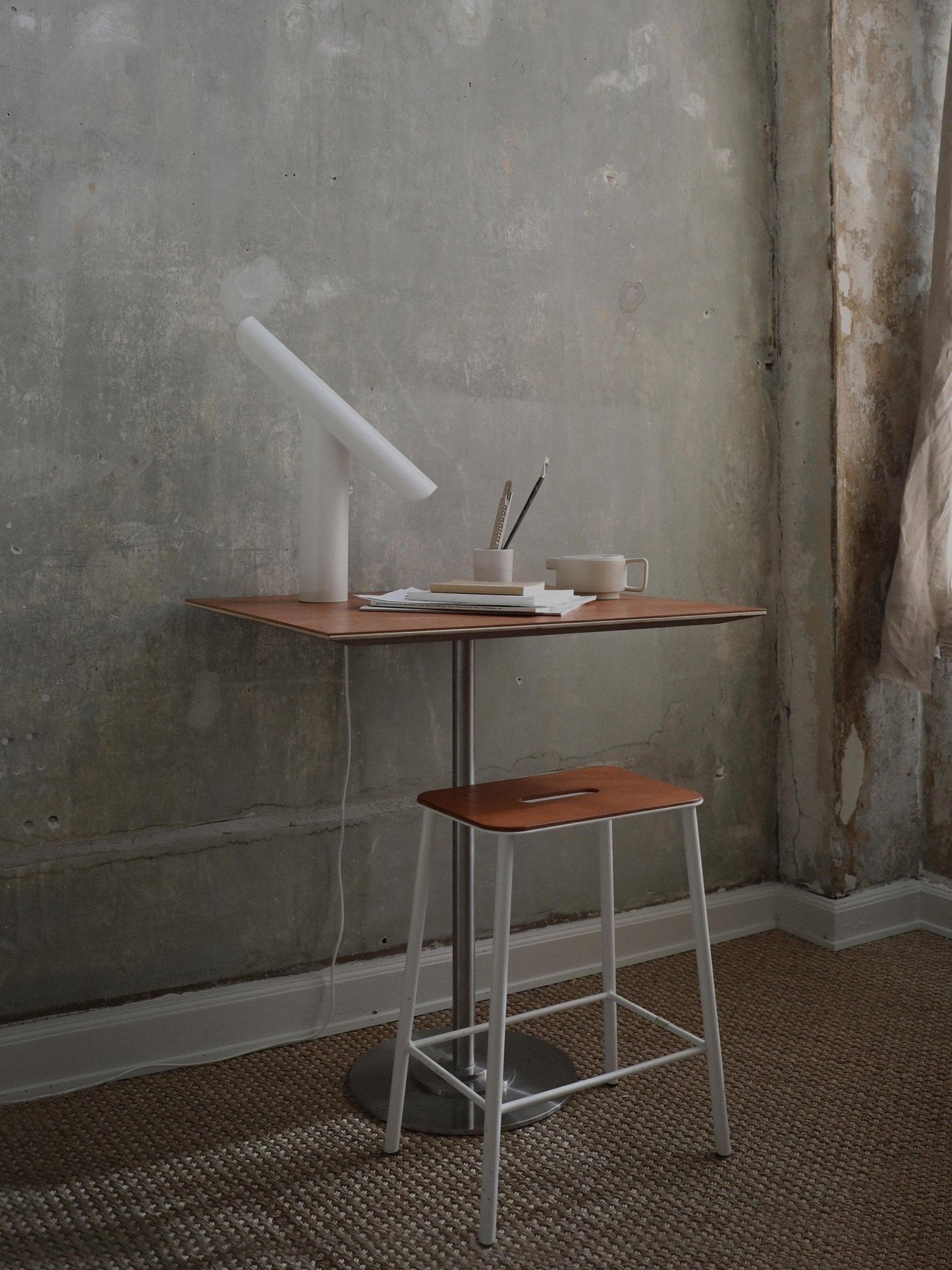 Table Lamp | Integrated LED | White, Black, Antiqued Copper