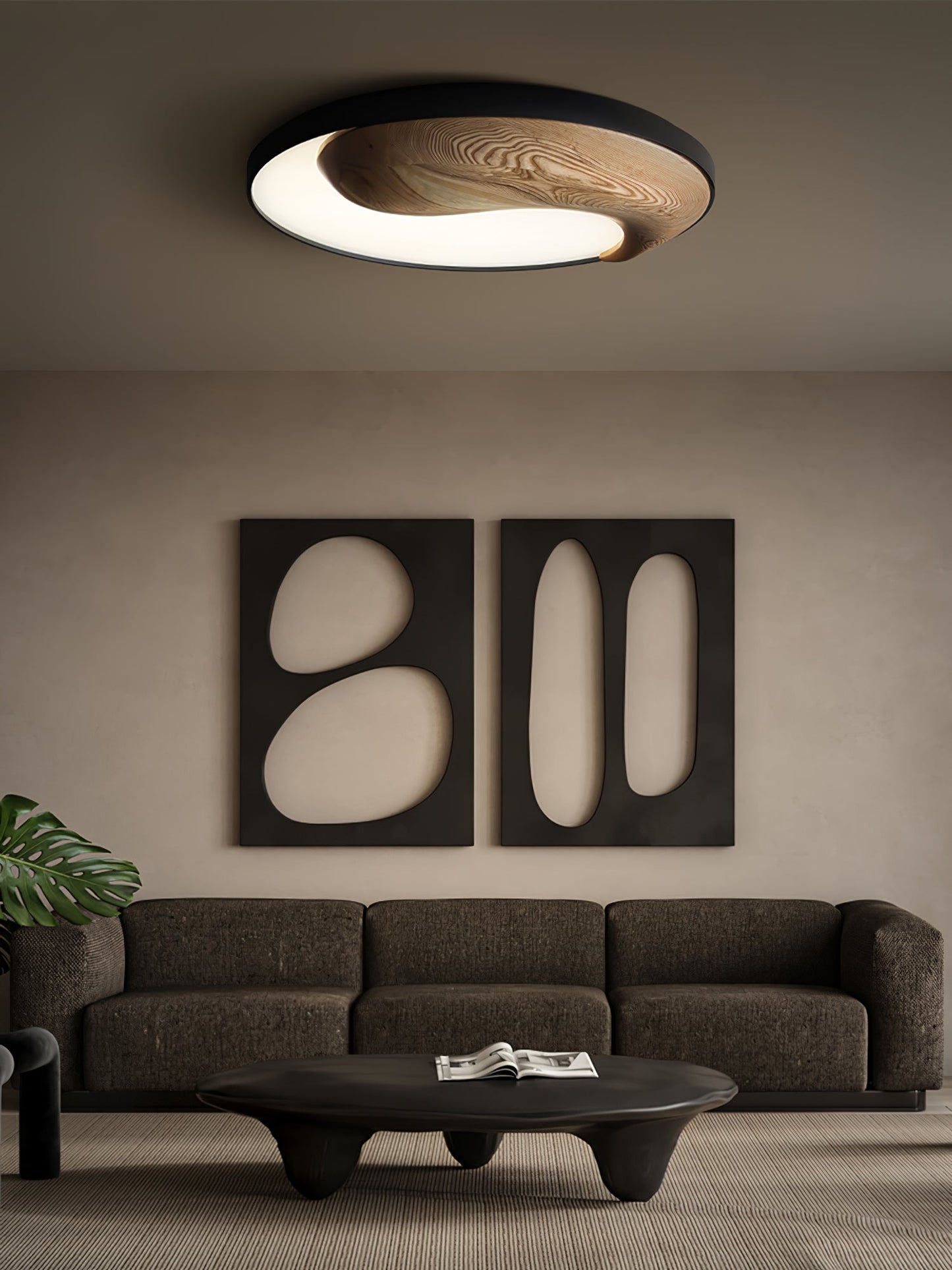 Taiyi Balance Ceiling Light | Wood & Metal | 65cm Diameter