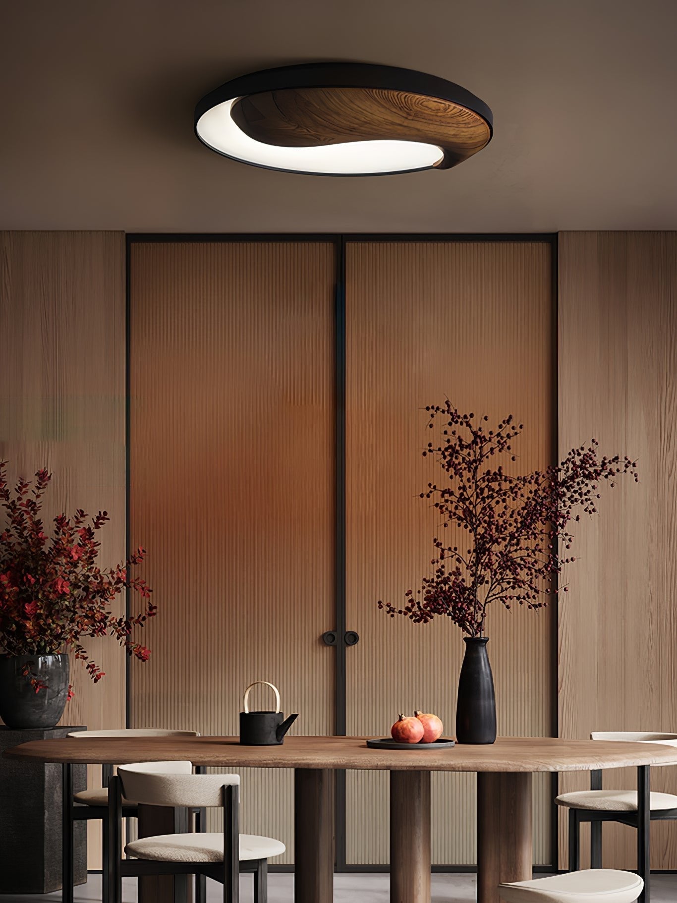 Taiyi Balance Ceiling Light | Wood & Metal | 65cm Diameter