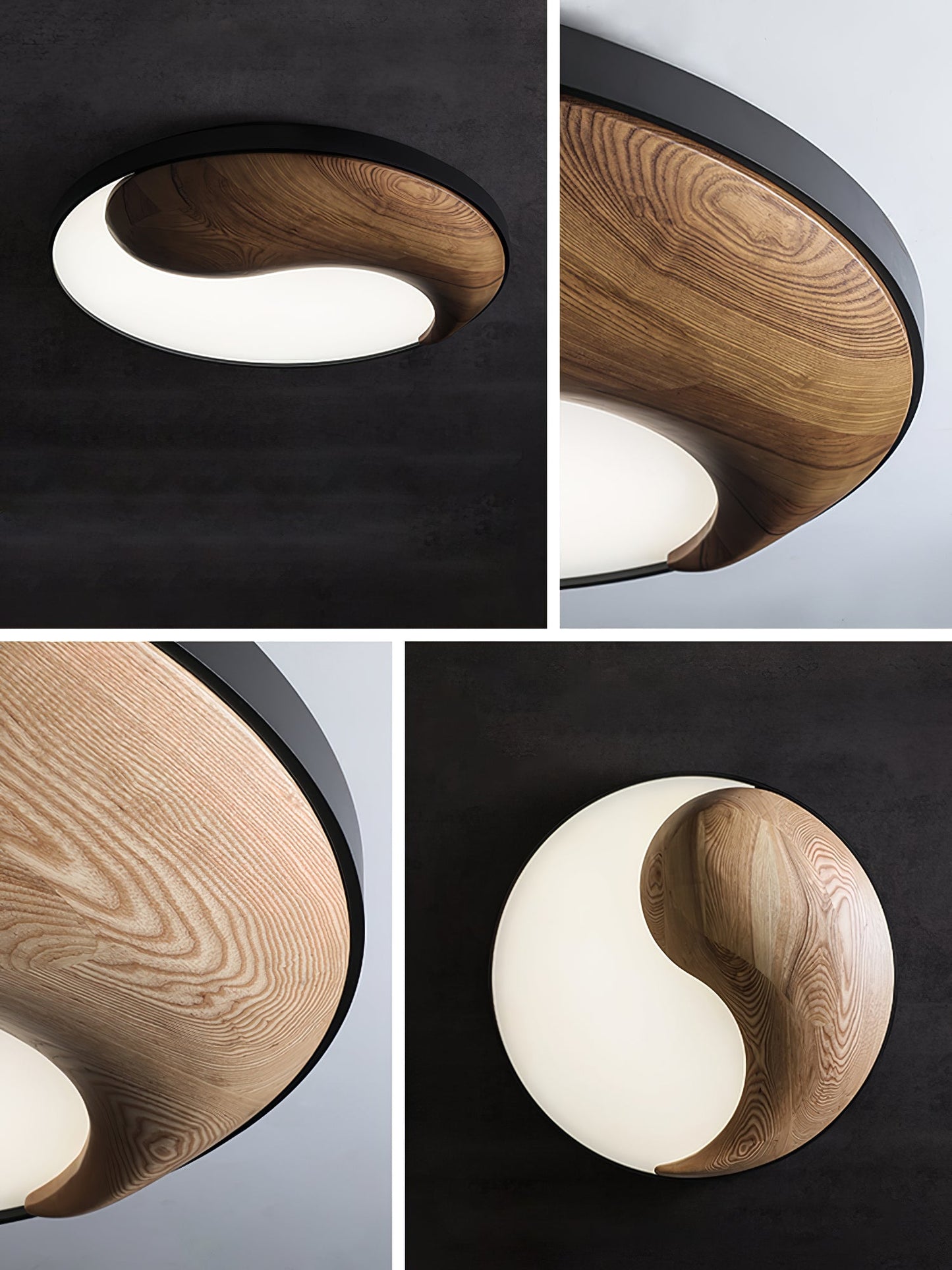 Taiyi Balance Ceiling Light | Wood & Metal | 65cm Diameter