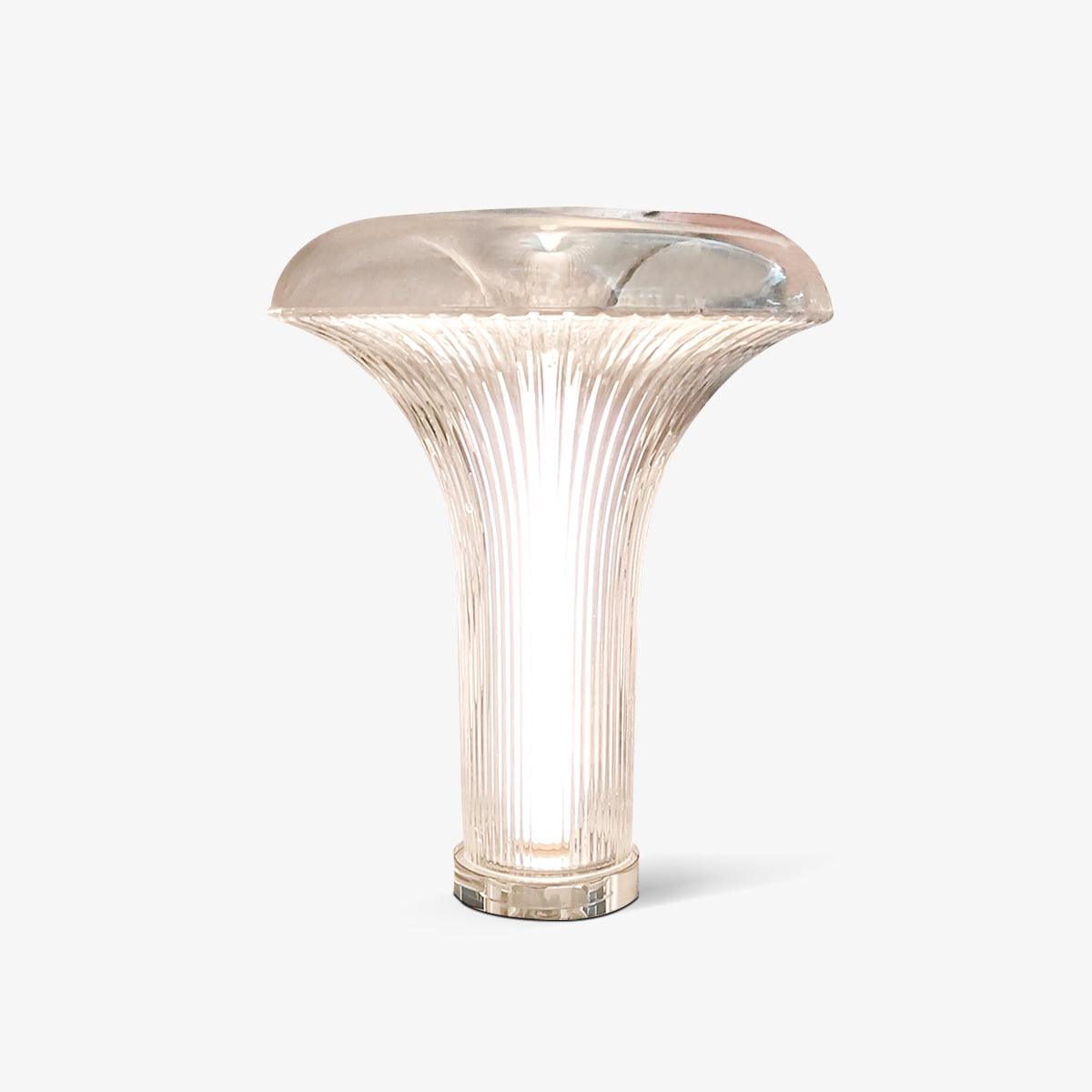 Takku Table Lamp | Transparent Glass & Metal | 34cm Diameter