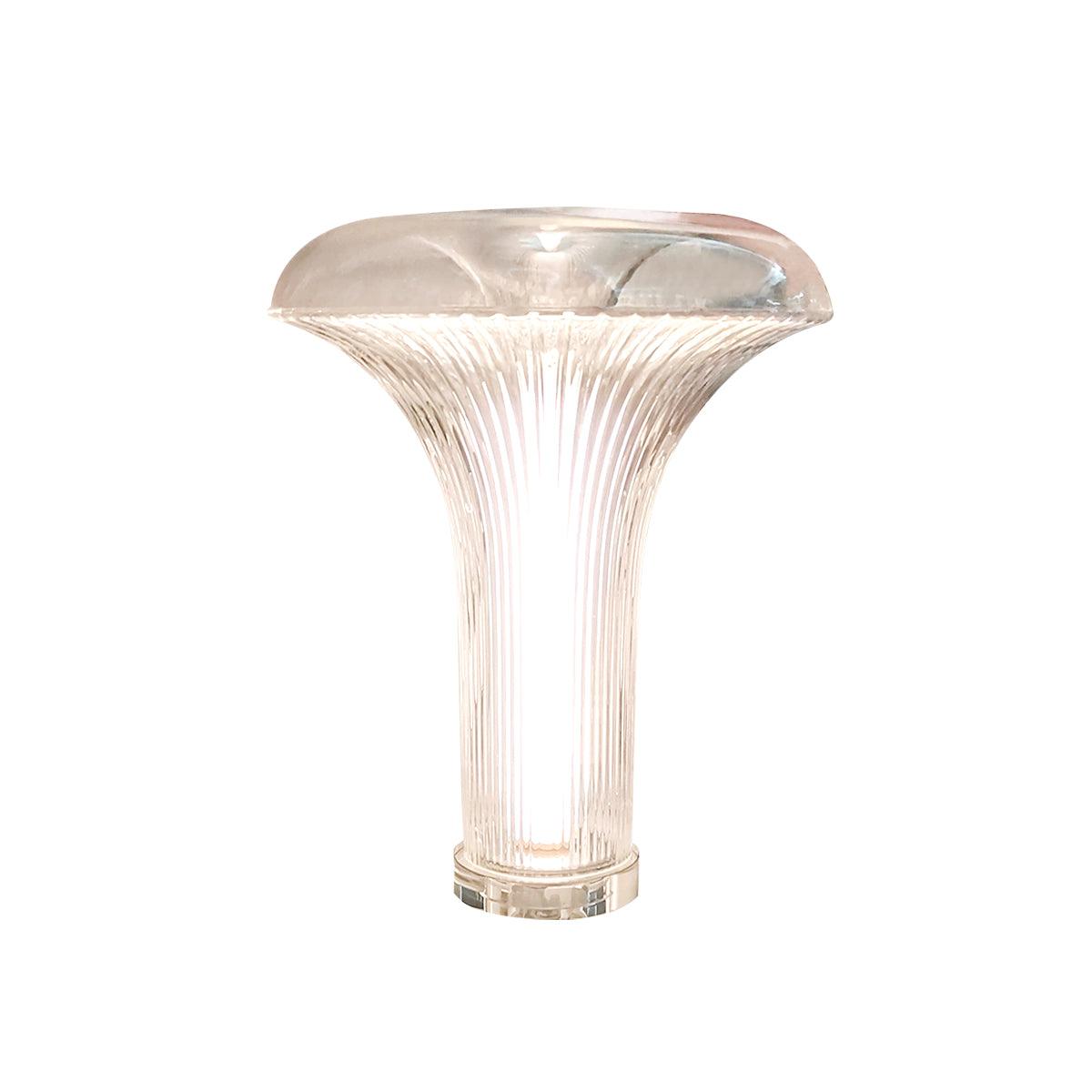 Takku Table Lamp | Transparent Glass & Metal | 34cm Diameter