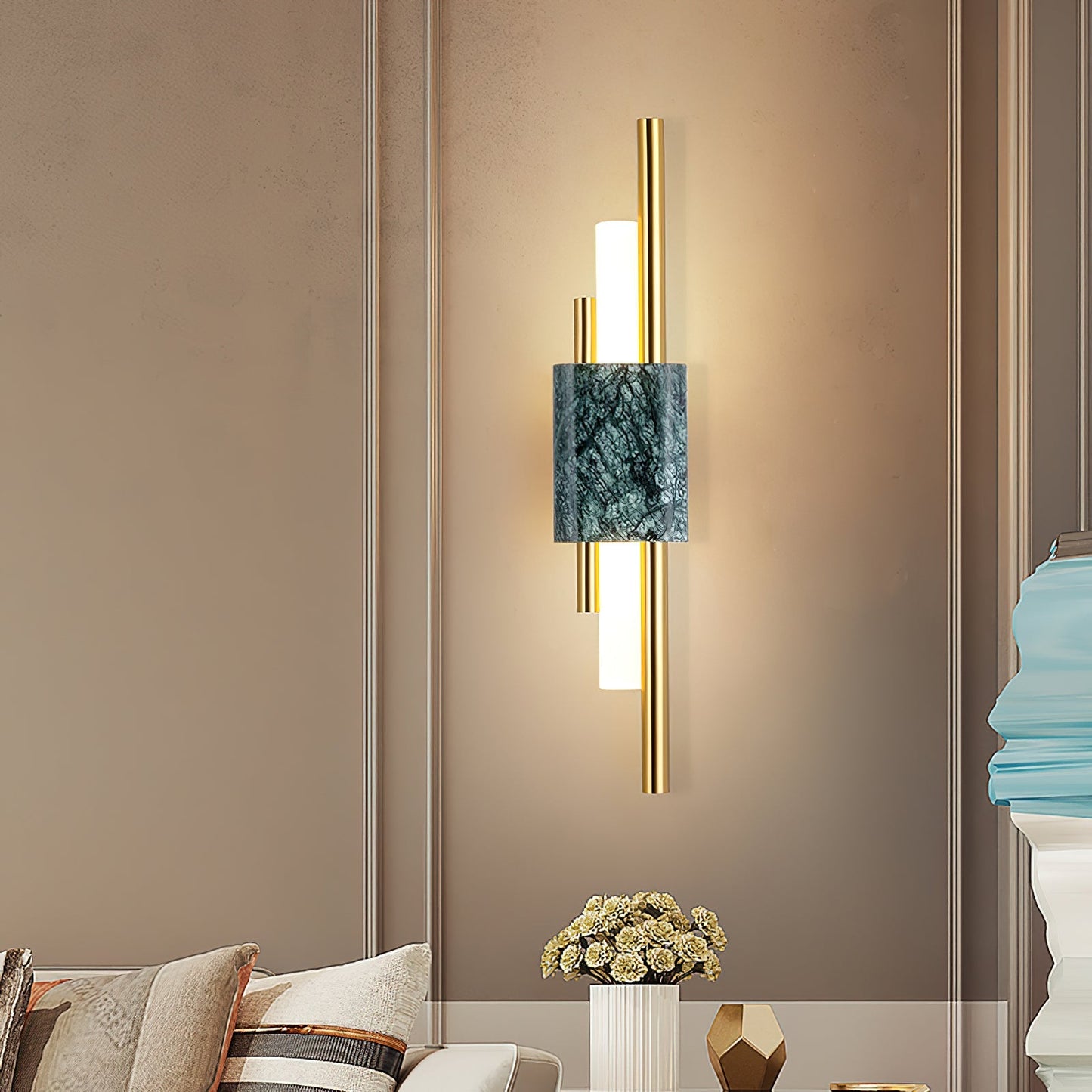 Tanto Wall Light | Brass & Marble | Set of 2