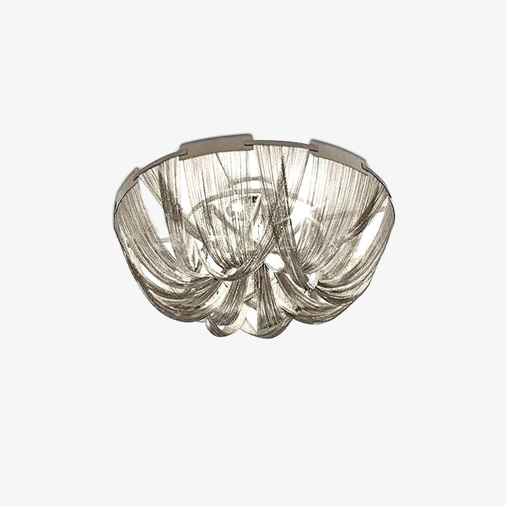 Aluminum Chain Ceiling Light | Modern Metal Design | Gold & Silver Options