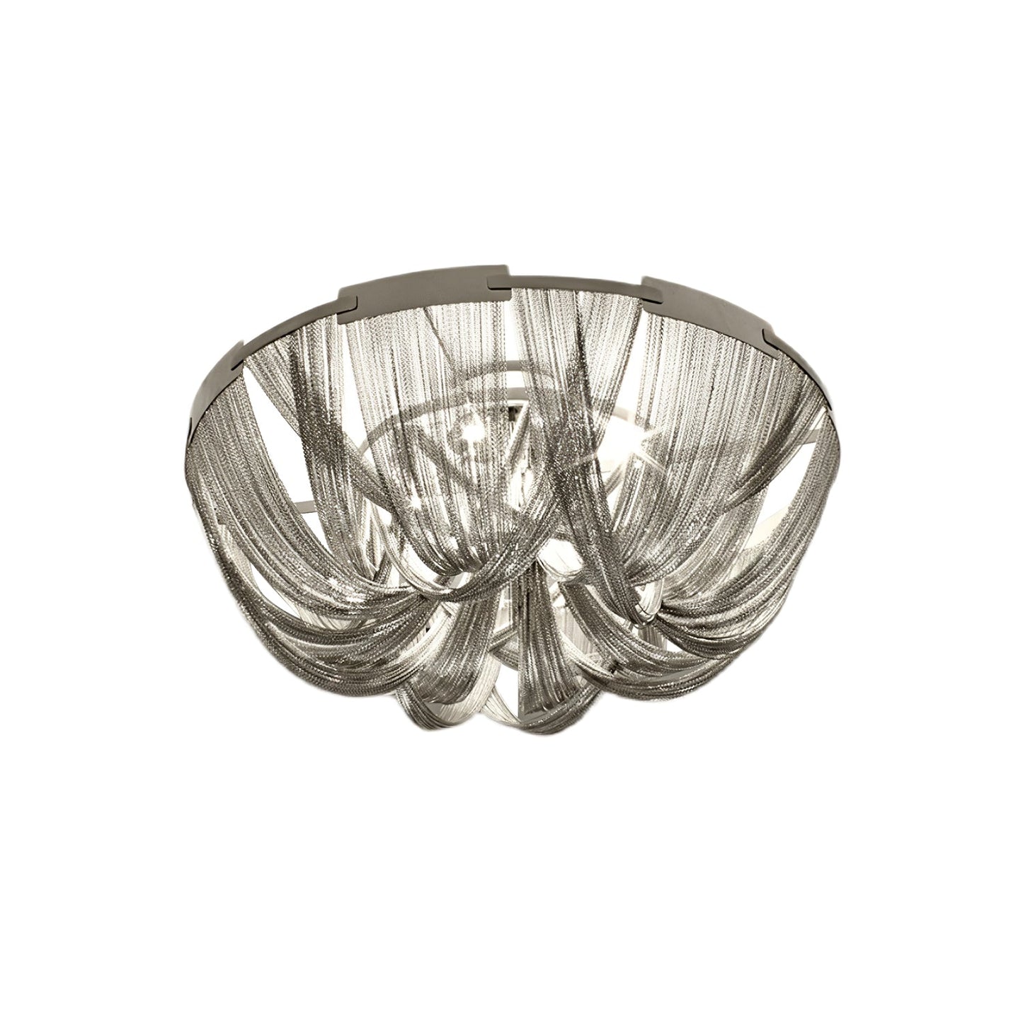 Aluminum Chain Ceiling Light | Modern Metal Design | Gold & Silver Options