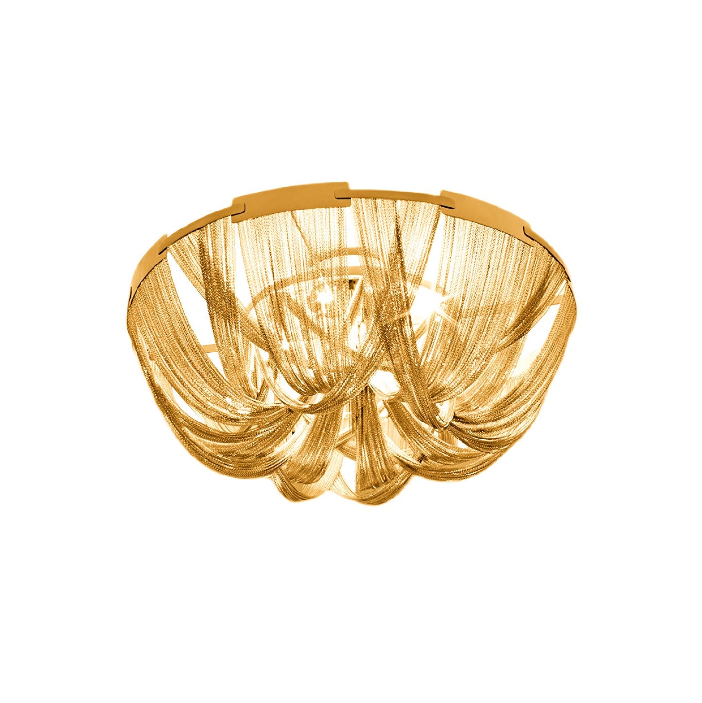 Aluminum Chain Ceiling Light | Modern Metal Design | Gold & Silver Options